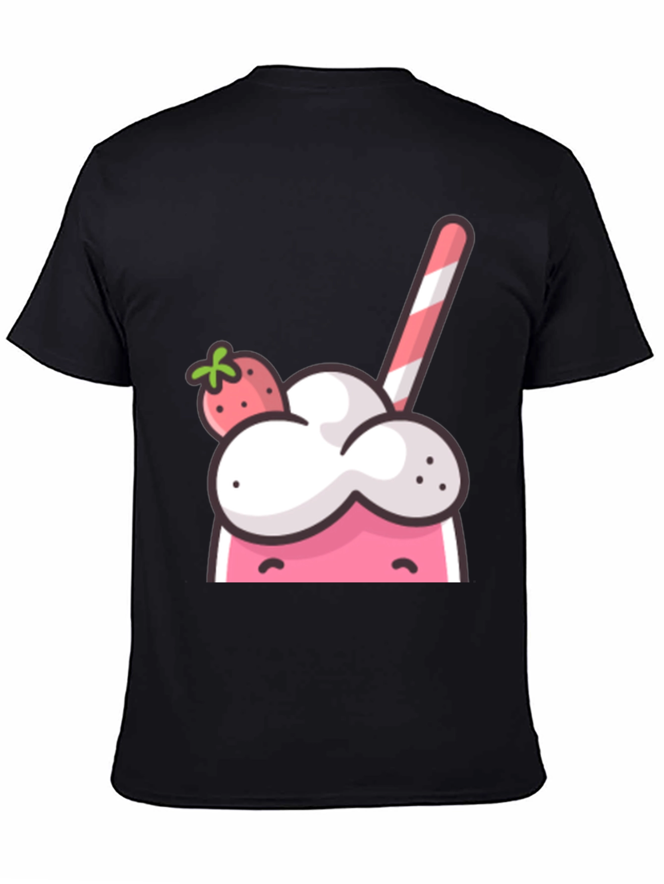 Strawberry Milkshake Graphic Tee - Cool Cartoon Design