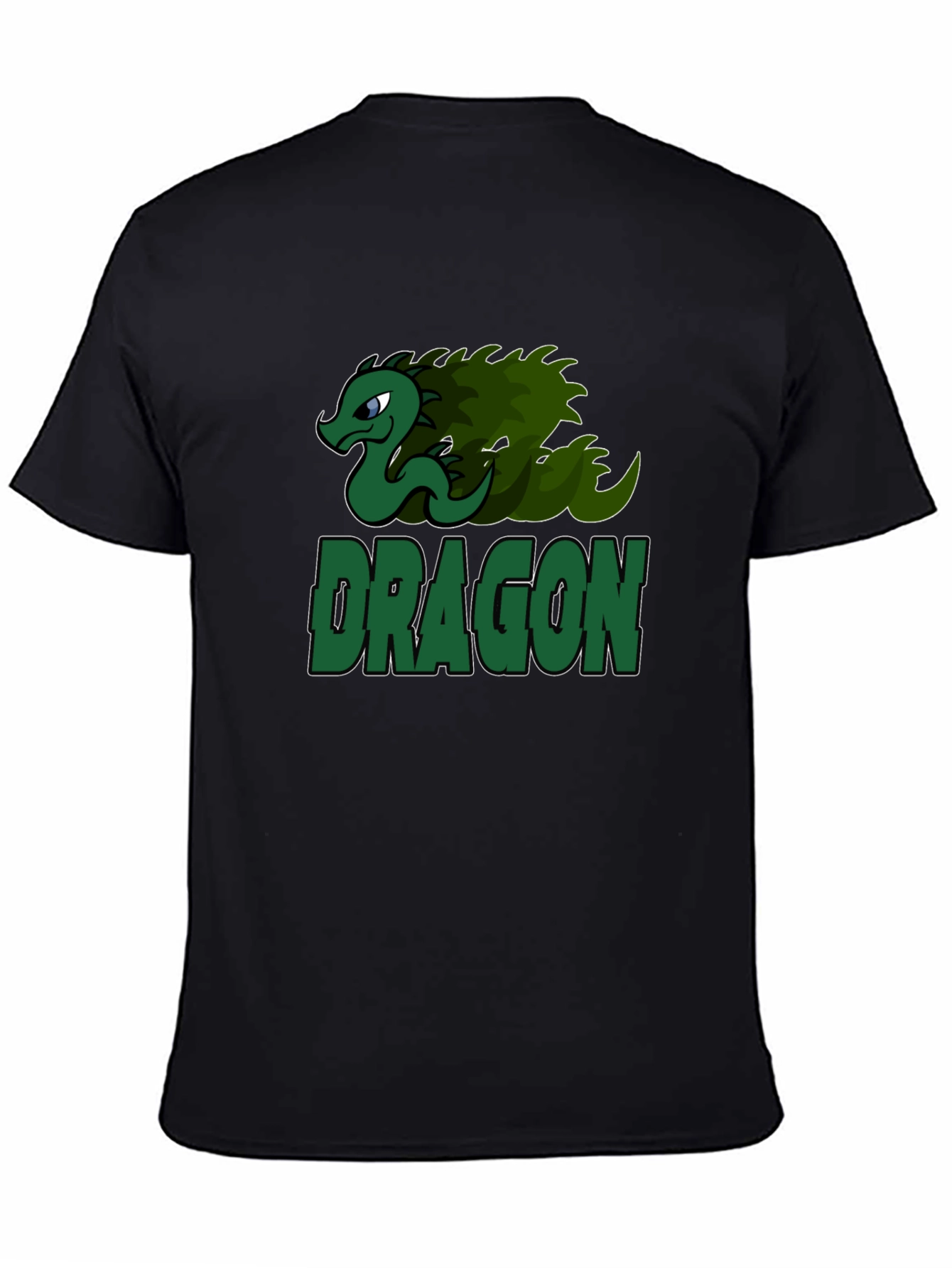 Dragon Graphic Print T-Shirt - Black