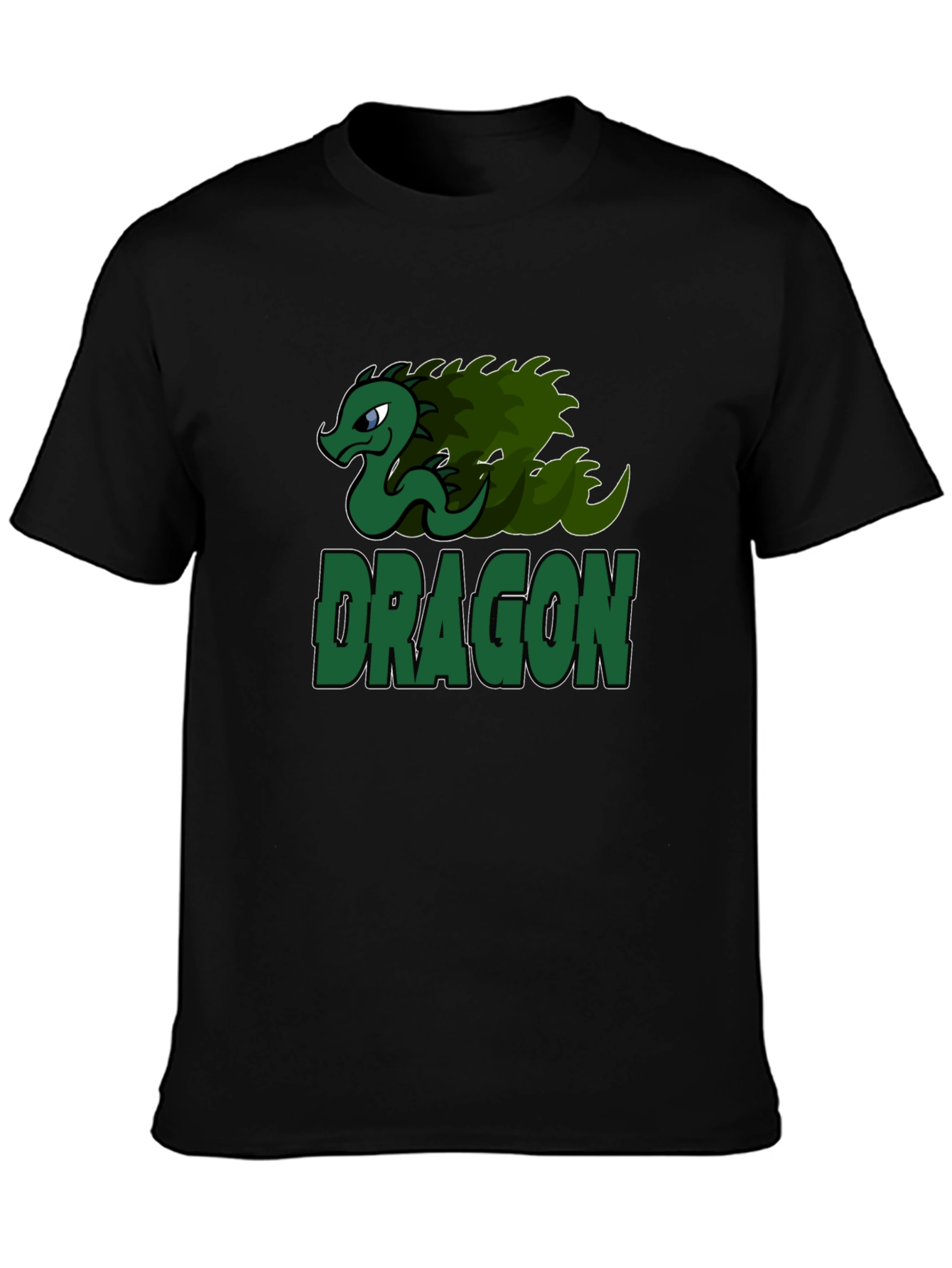 Dragon Graphic Print T-Shirt - Black