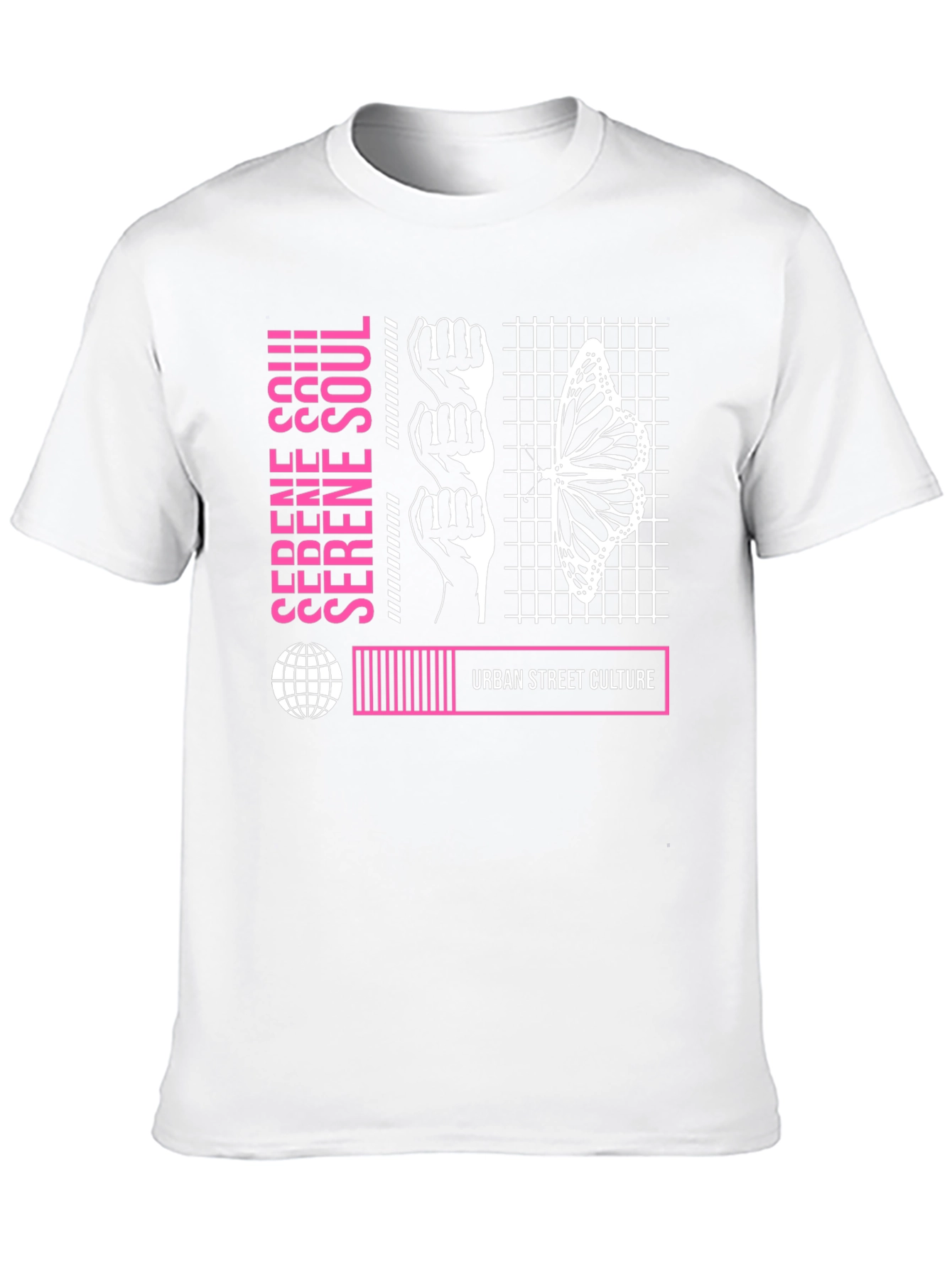 Serene Soul Urban Street Culture Graphic T-Shirt