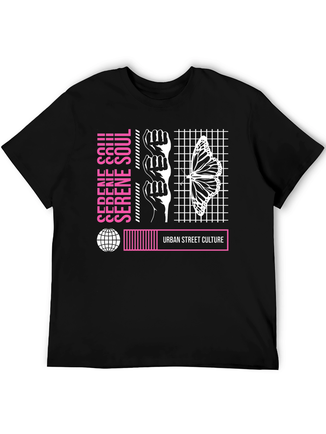 Serene Soul Urban Street Culture Graphic T-Shirt