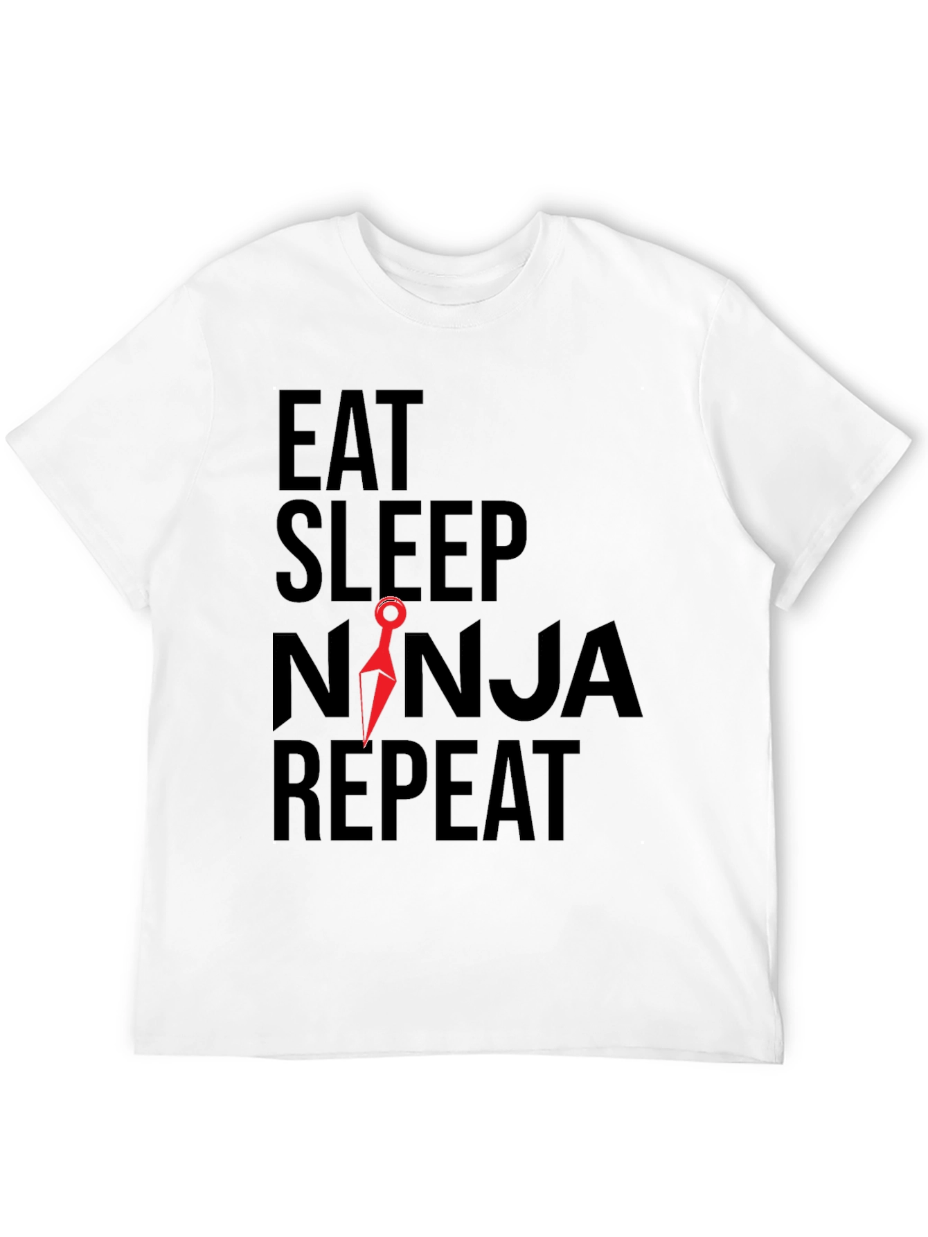 Eat Sleep Ninja Repeat Graphic Tee - Black
