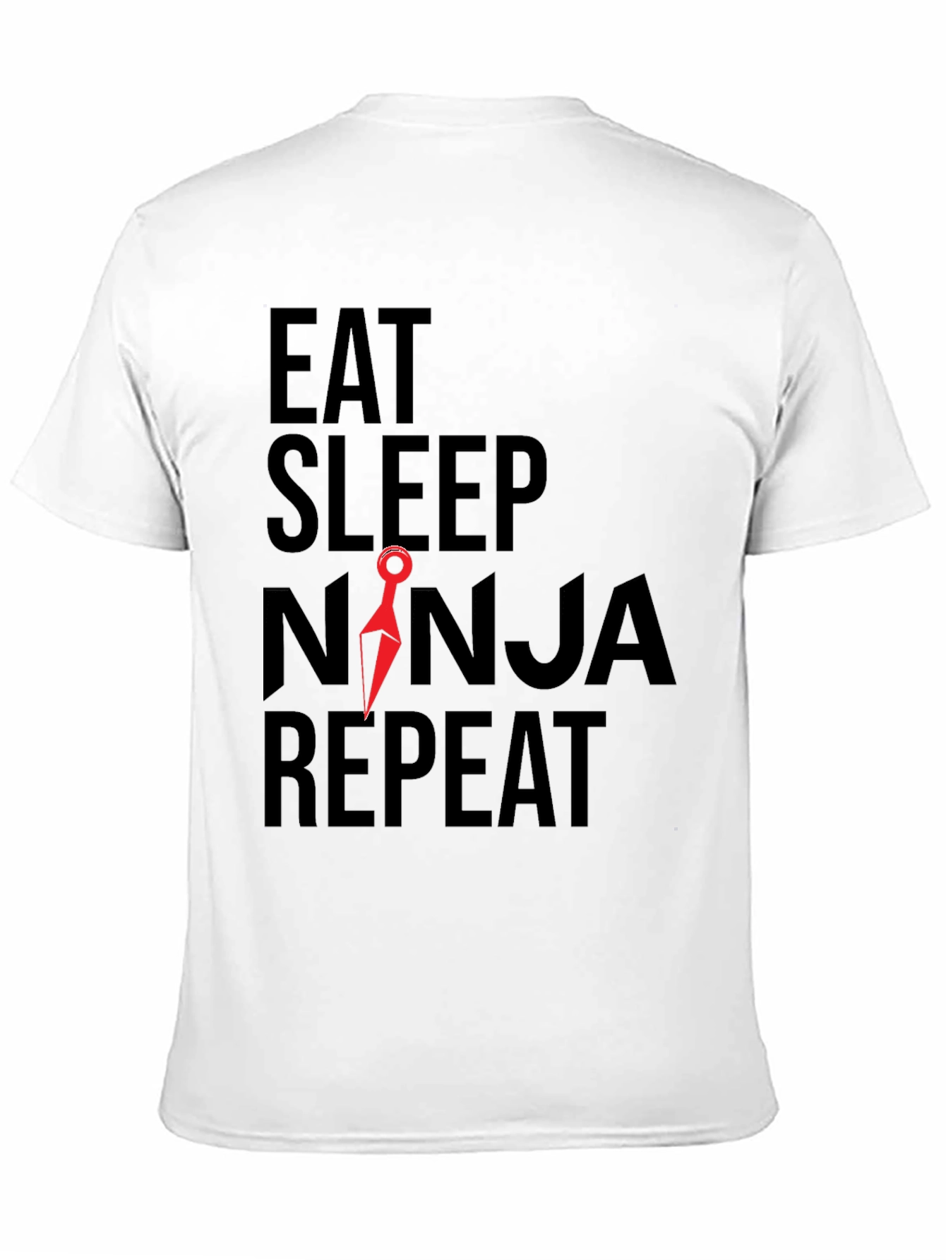 Eat Sleep Ninja Repeat Graphic Tee - Black