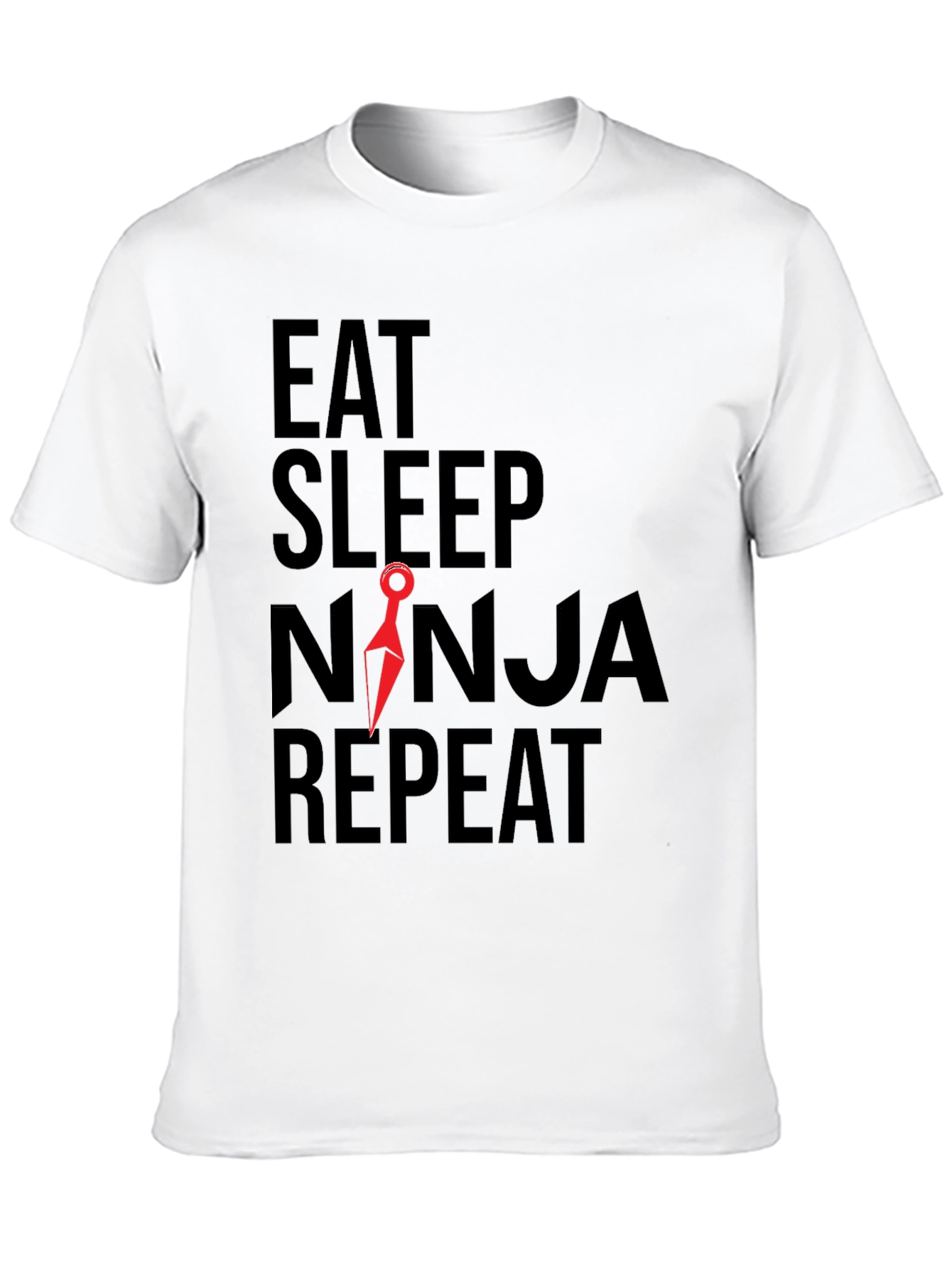 Eat Sleep Ninja Repeat Graphic Tee - Black