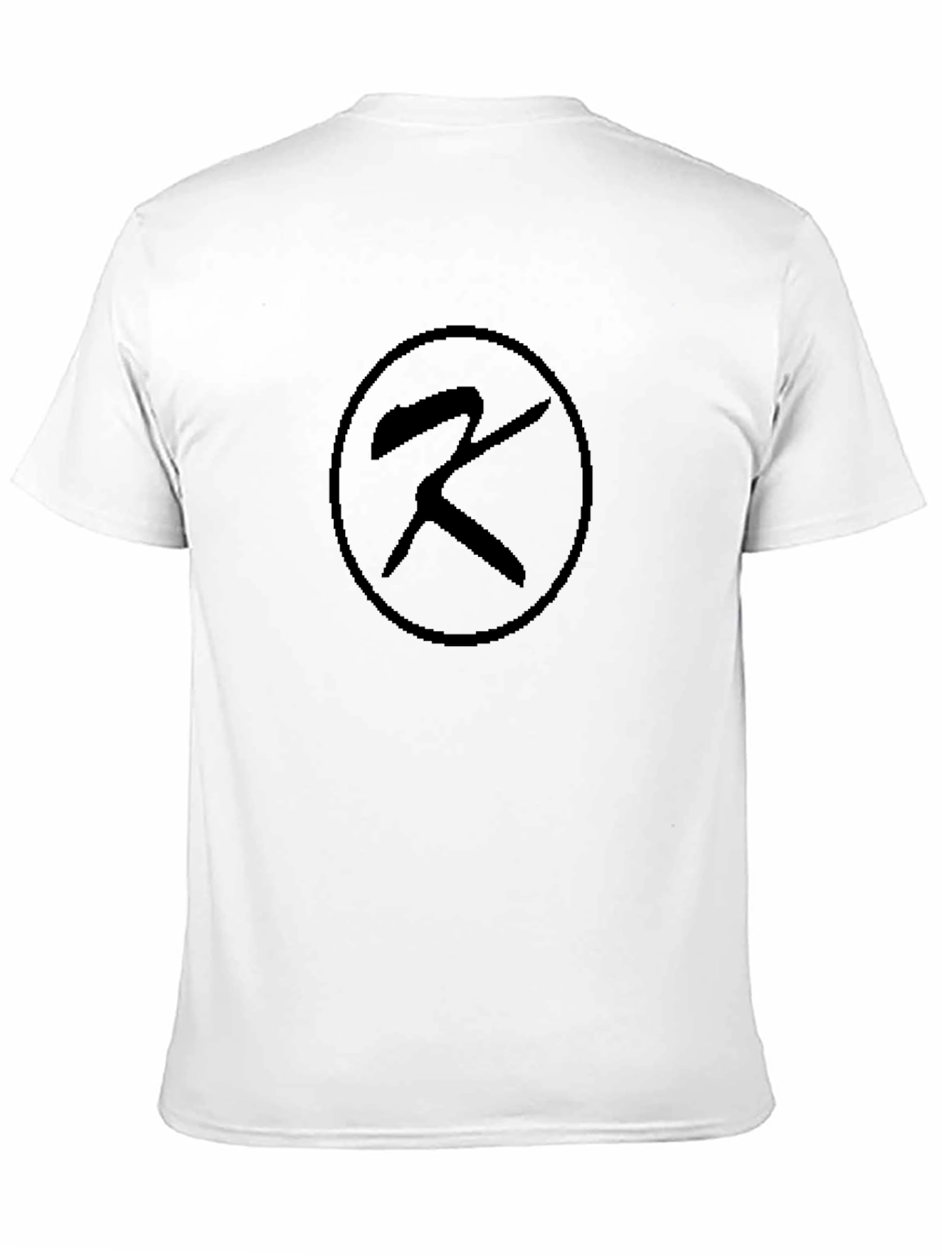 Black Tee with Abstract Circle Design