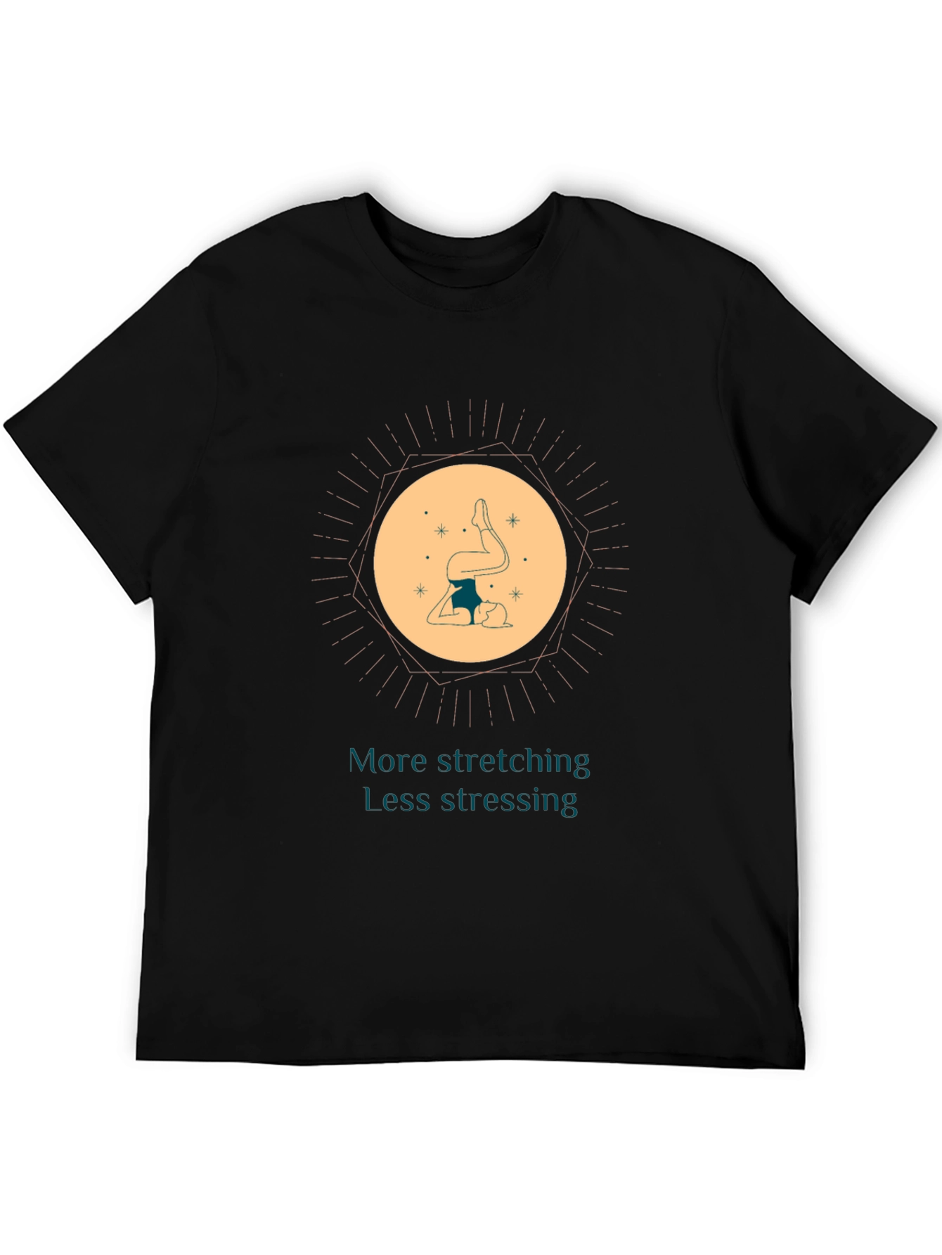 Yoga Lover Graphic Tee: More Stretching Less Stressing