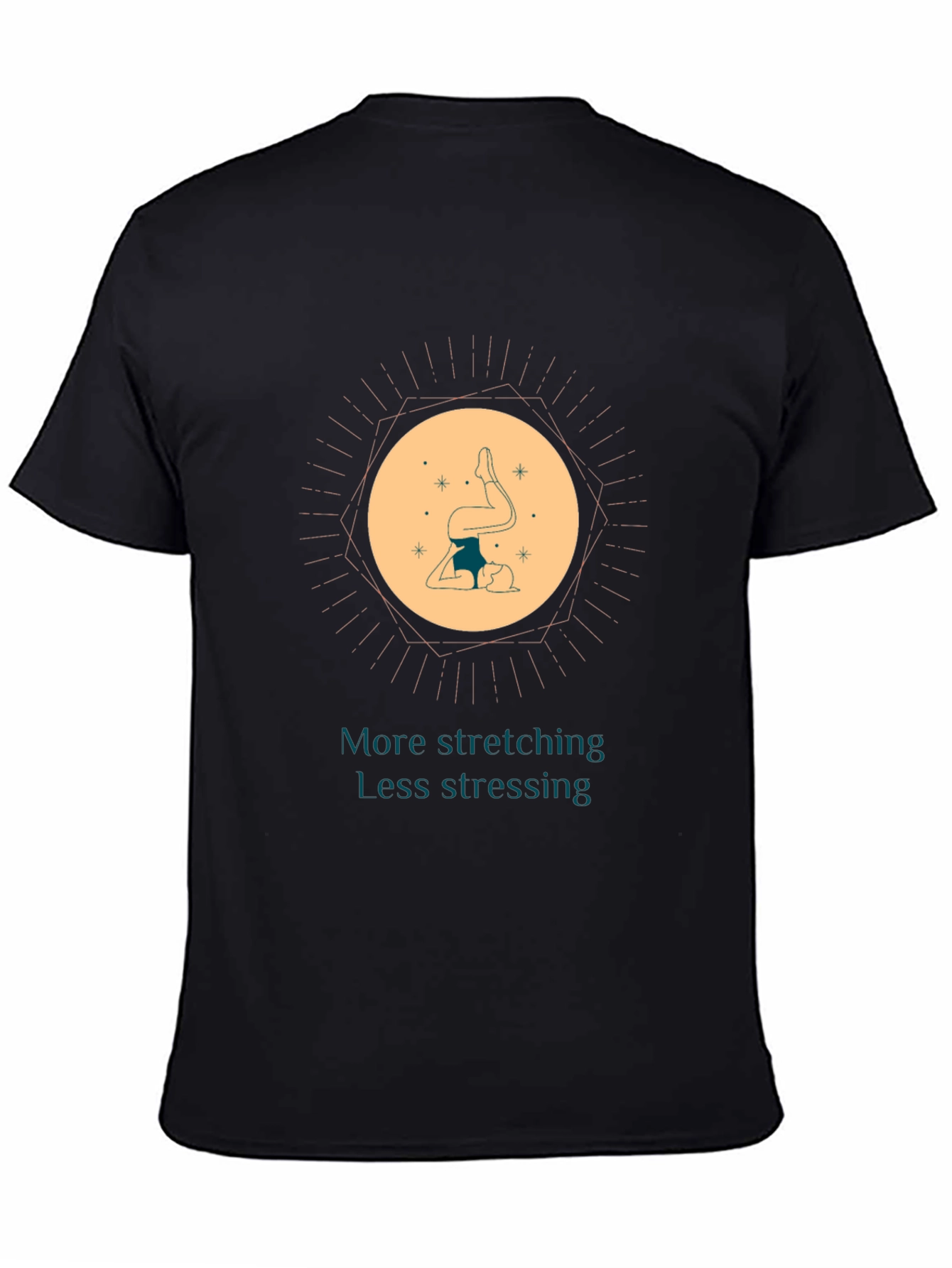 Yoga Lover Graphic Tee: More Stretching Less Stressing