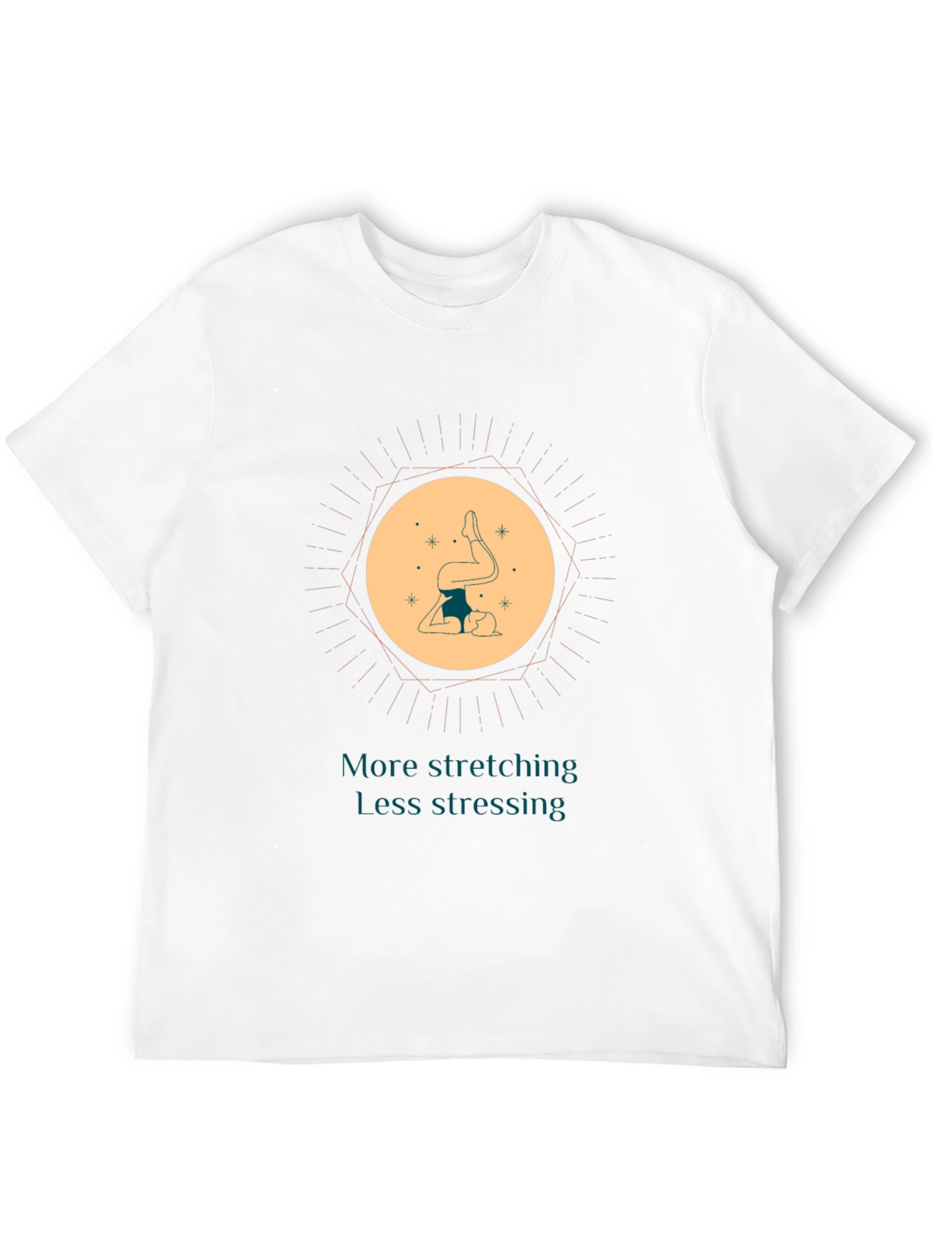 Yoga Lover Graphic Tee: More Stretching Less Stressing