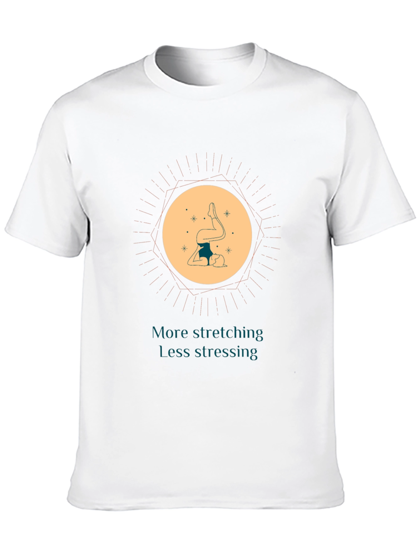 Yoga Lover Graphic Tee: More Stretching Less Stressing