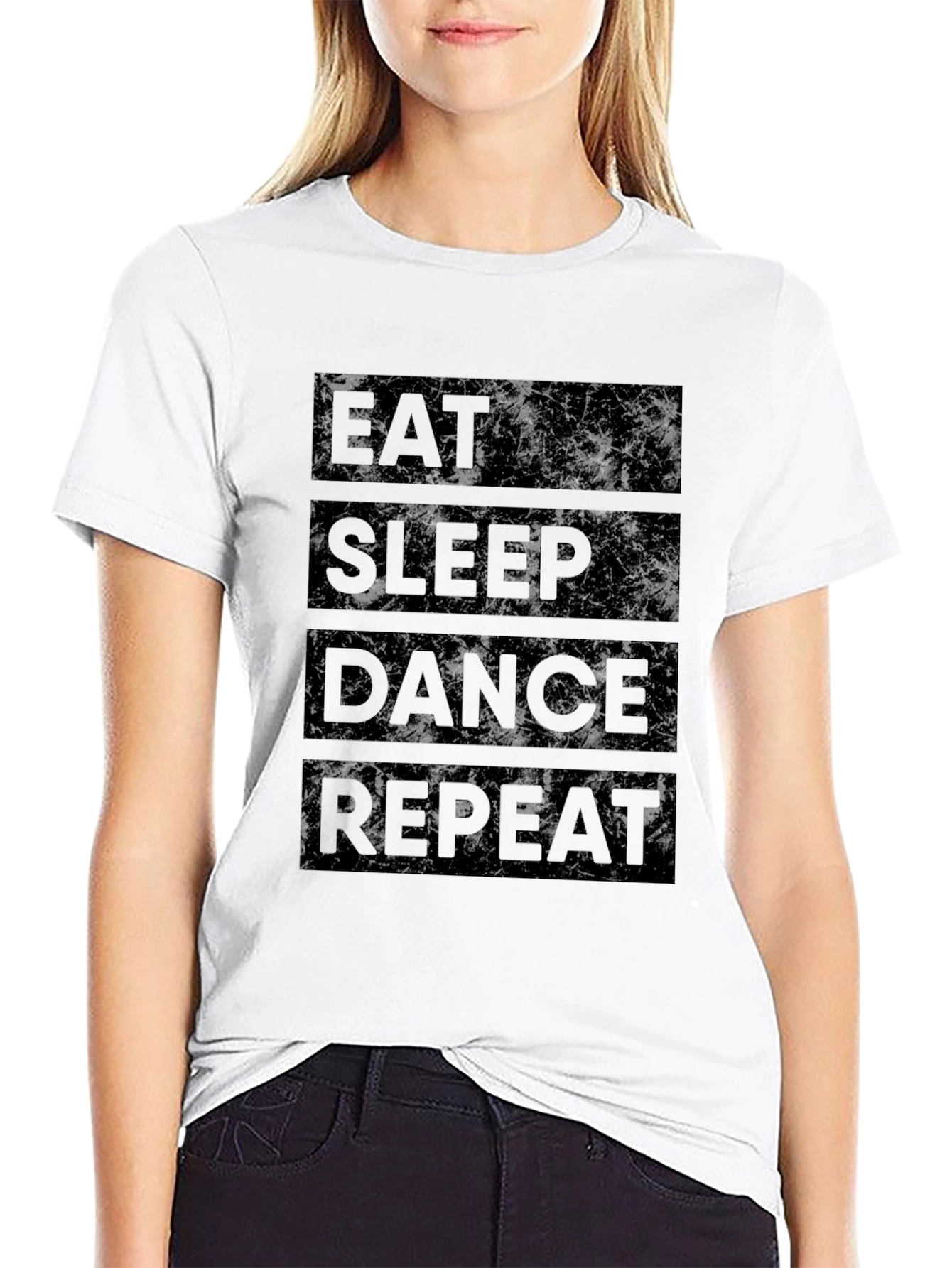 Eat Sleep Dance Repeat Black Graphic Tee