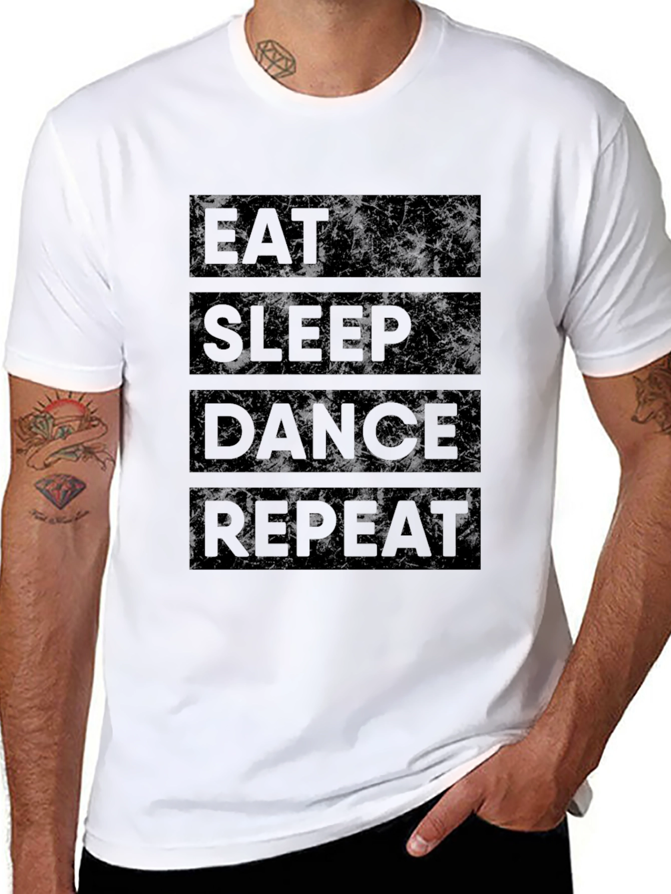 Eat Sleep Dance Repeat Black Graphic Tee