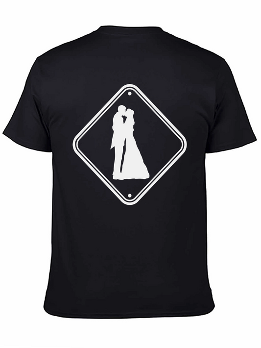 Wedding Ahead T-Shirt - Black Crew Neck Tee