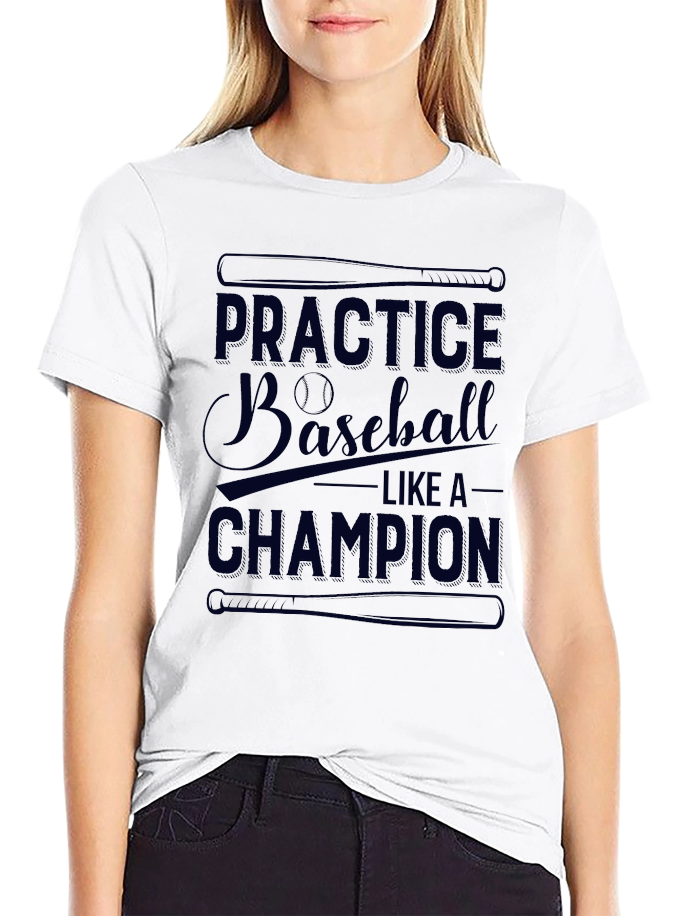 Baseball Practice Champion Graphic T-Shirt