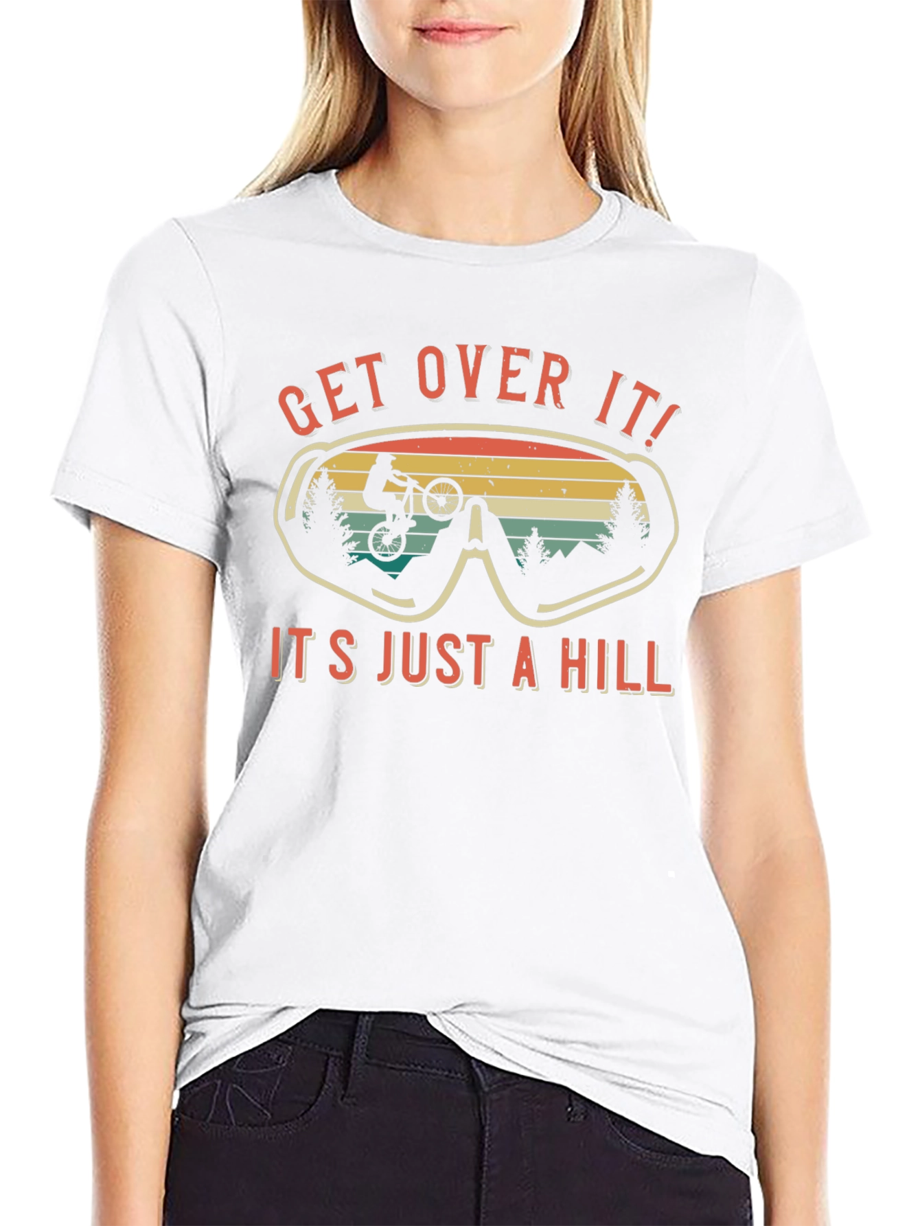 Get Over It Biker T-Shirt: Mountain Biking Tee