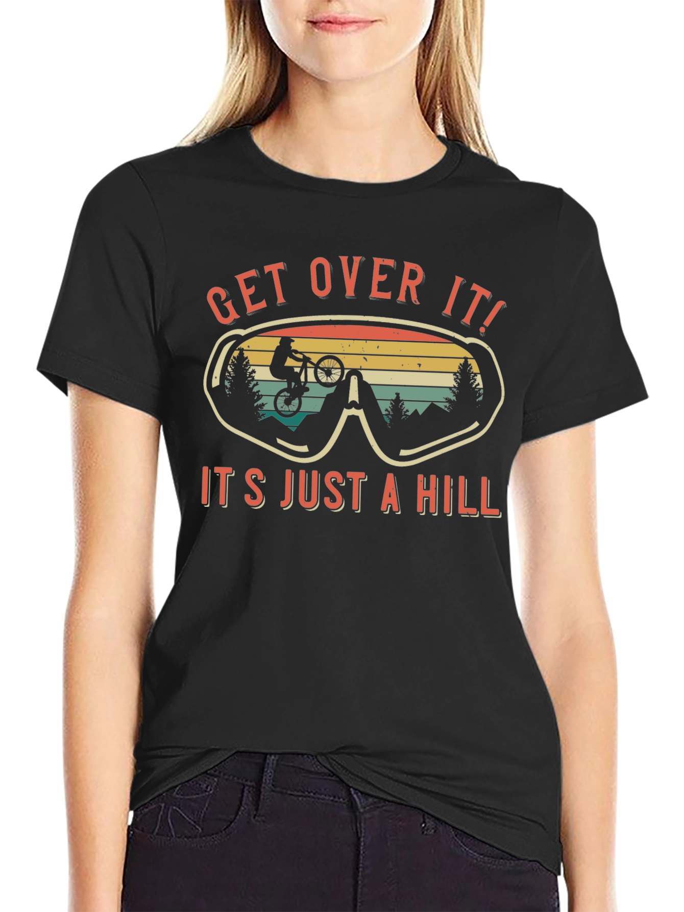 Get Over It Biker T-Shirt: Mountain Biking Tee