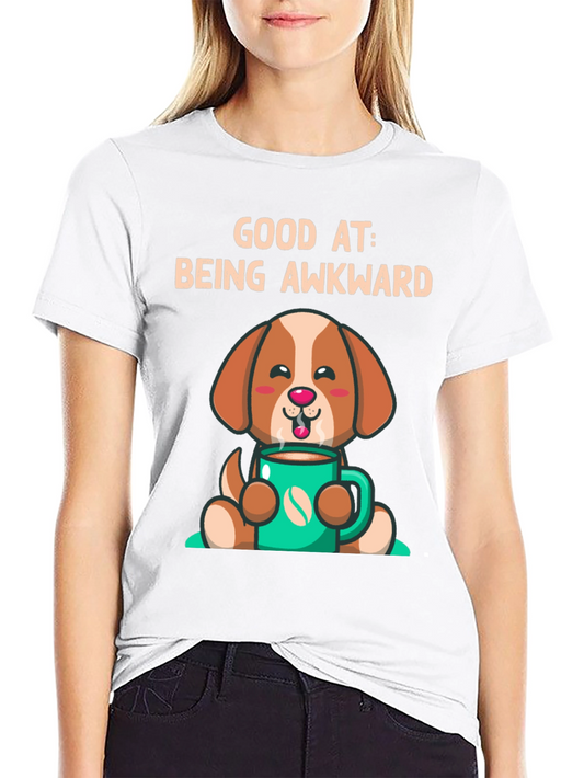 Awkward Dog Graphic T-Shirt