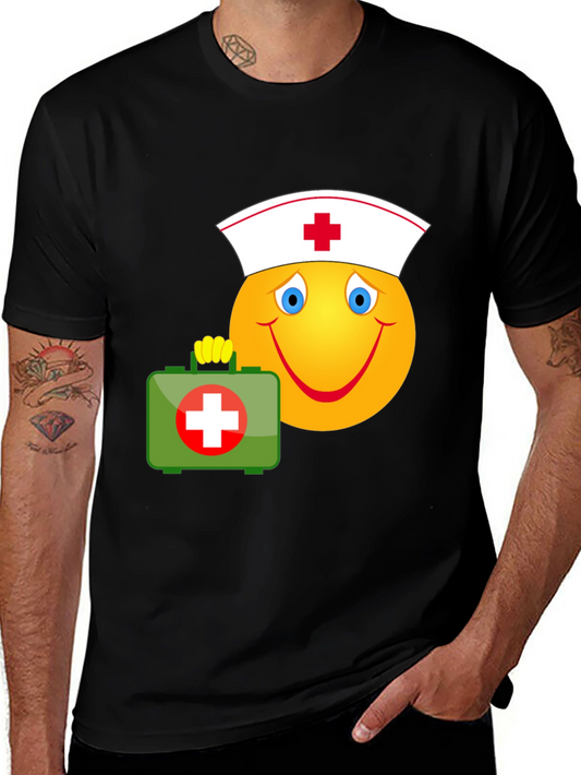 Nurse Emoji T-Shirt - First Aid Humor Tee