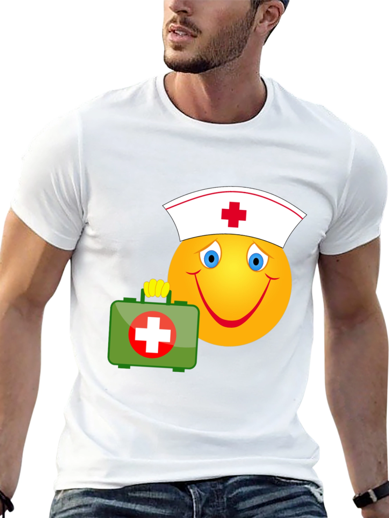 Nurse Emoji T-Shirt - First Aid Humor Tee