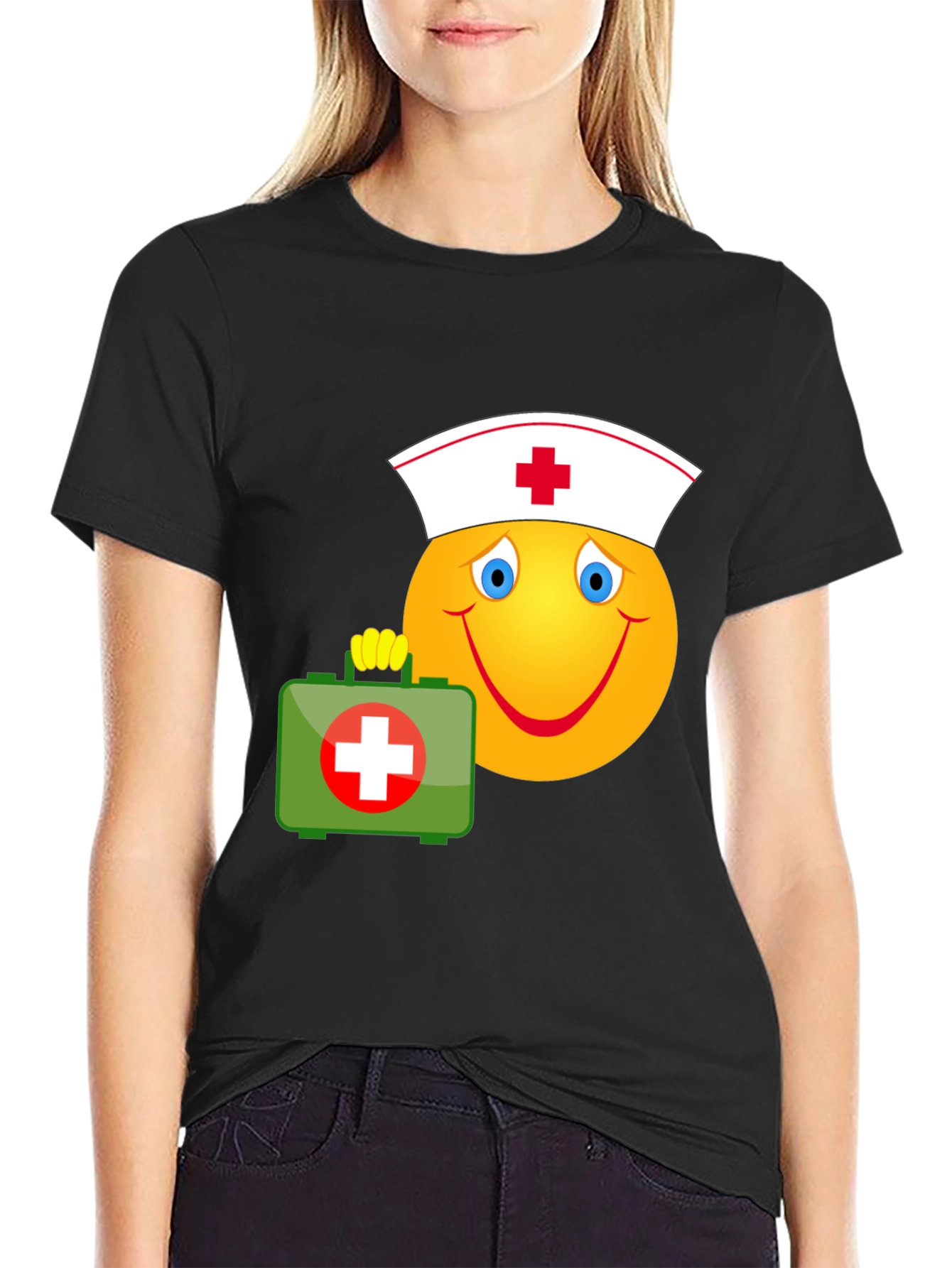 Nurse Emoji T-Shirt - First Aid Humor Tee