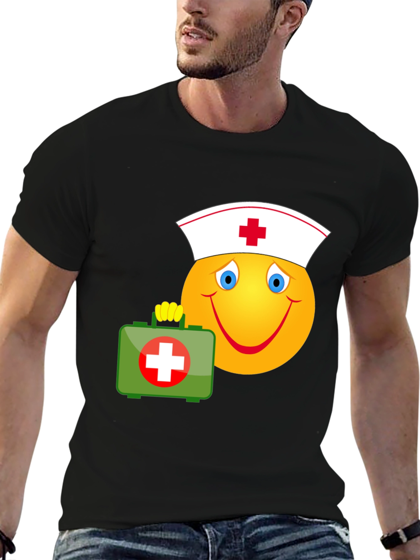 Nurse Emoji T-Shirt - First Aid Humor Tee
