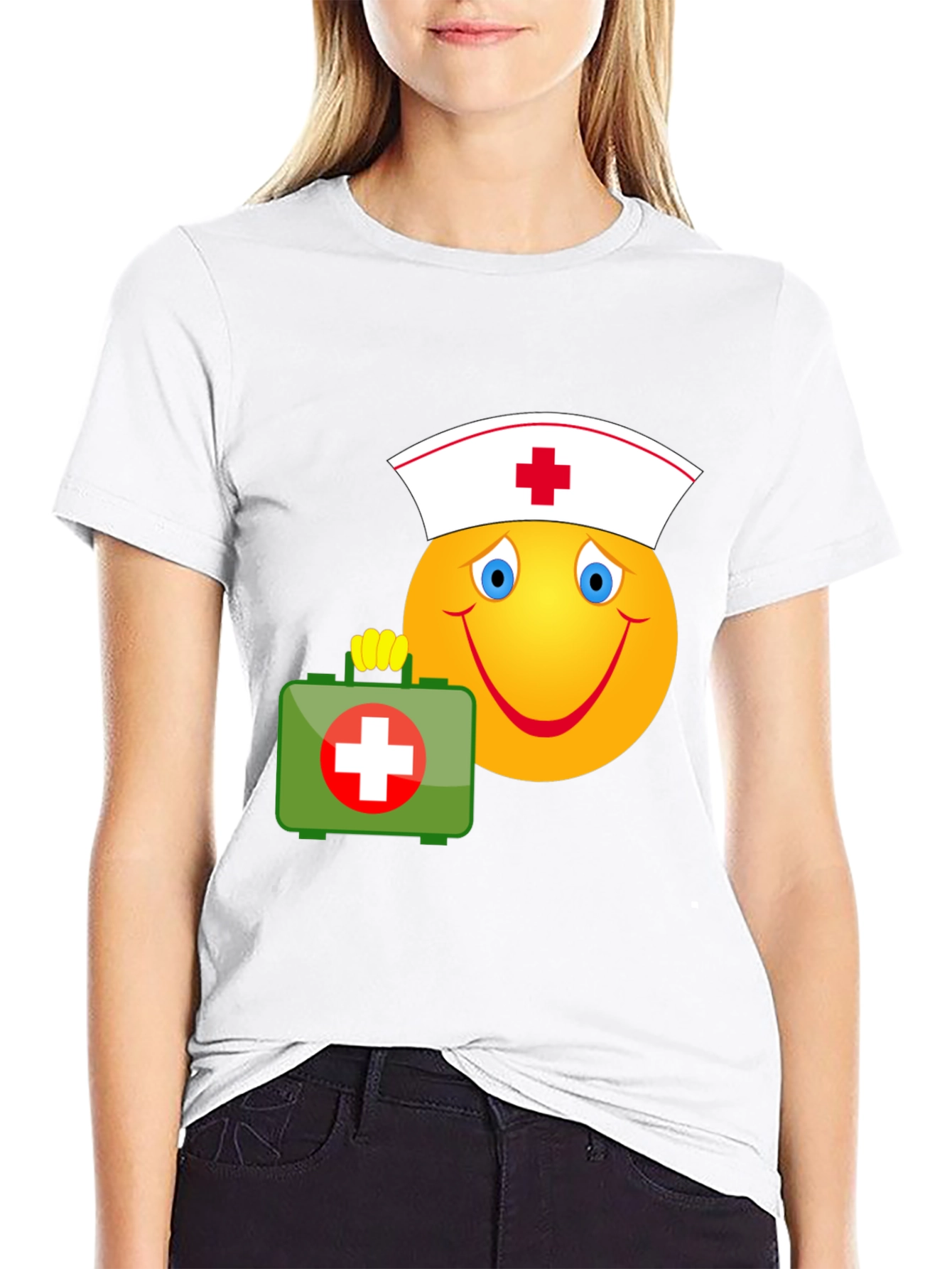 Nurse Emoji T-Shirt - First Aid Humor Tee