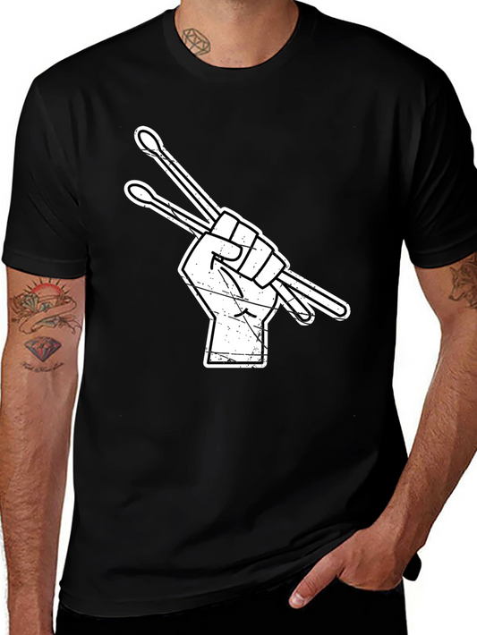 Drummer Hand Drumsticks Graphic T-Shirt