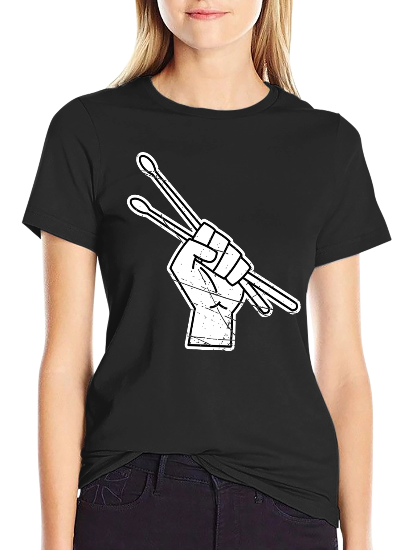 Drummer Hand Drumsticks Graphic T-Shirt