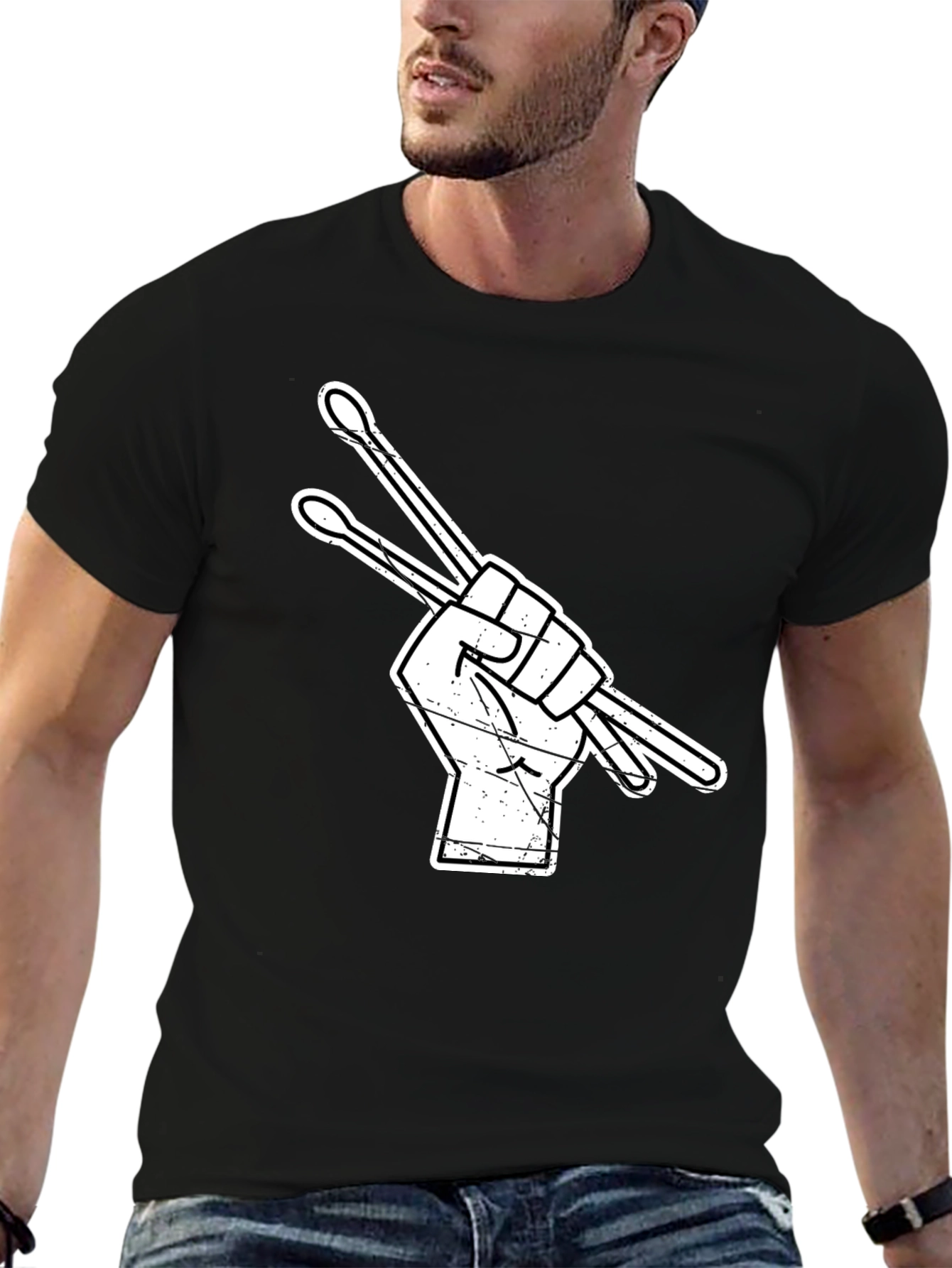 Drummer Hand Drumsticks Graphic T-Shirt