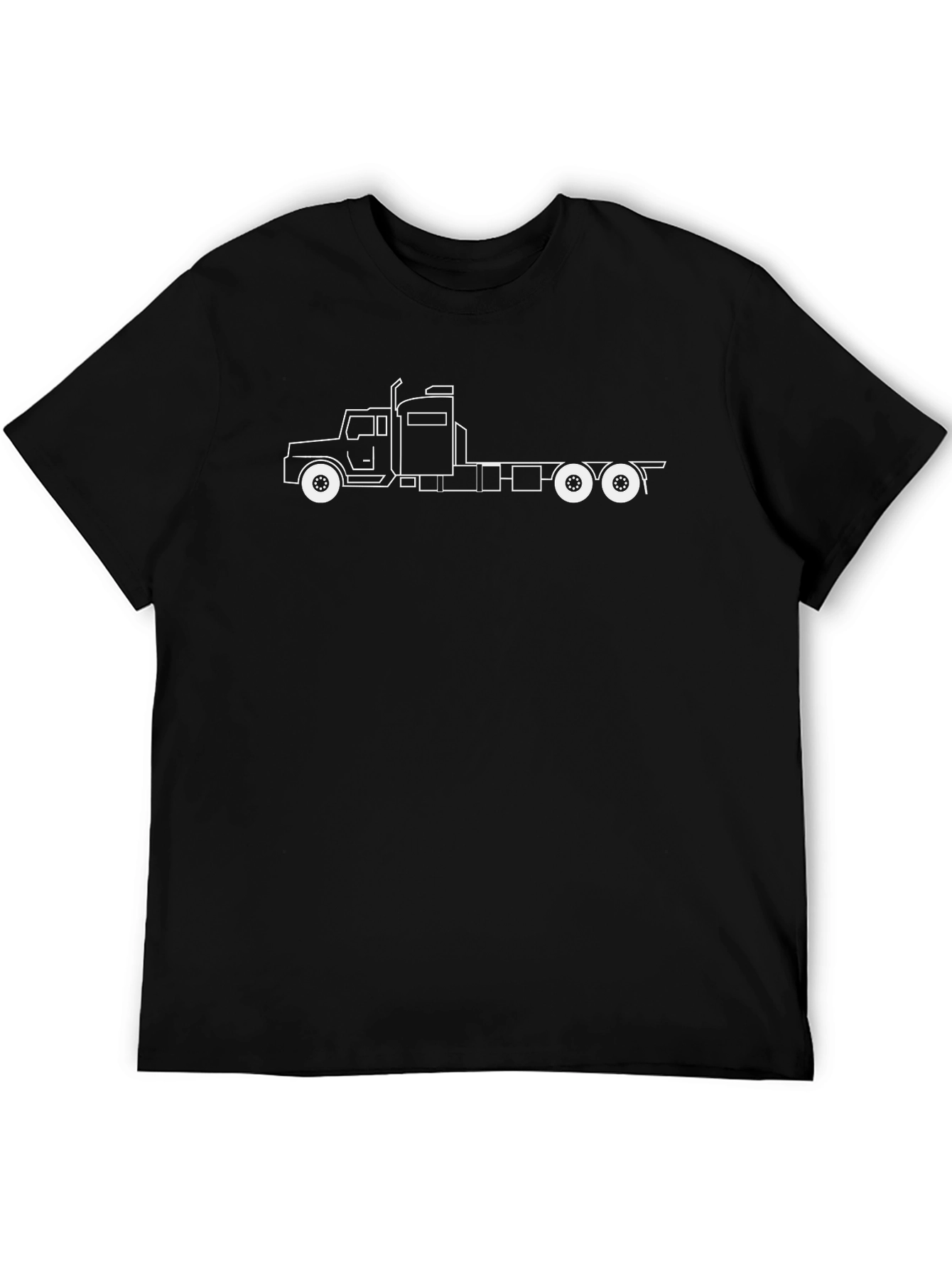 Semi Truck Graphic Tee - Cool Trucker Shirt