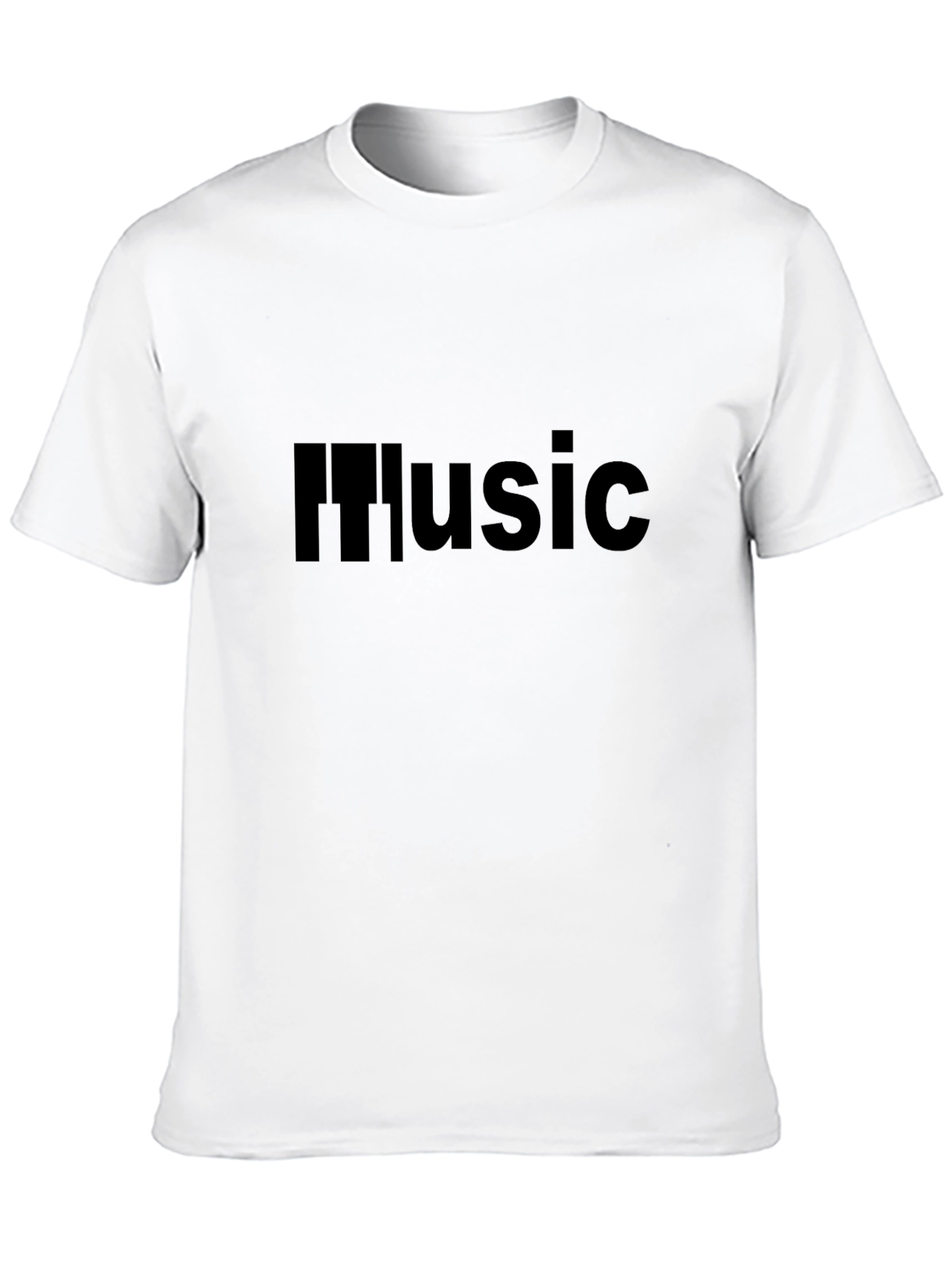 Music Graphic Tee - Black Casual T-Shirt