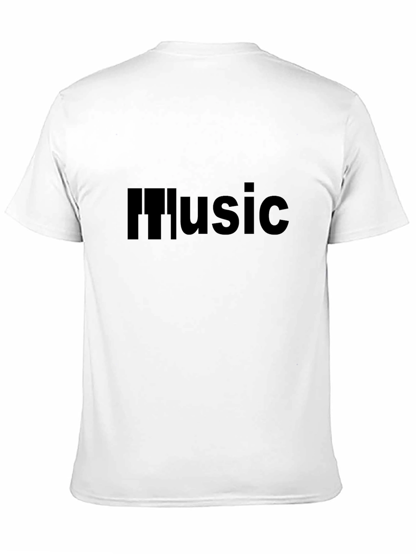 Music Graphic Tee - Black Casual T-Shirt