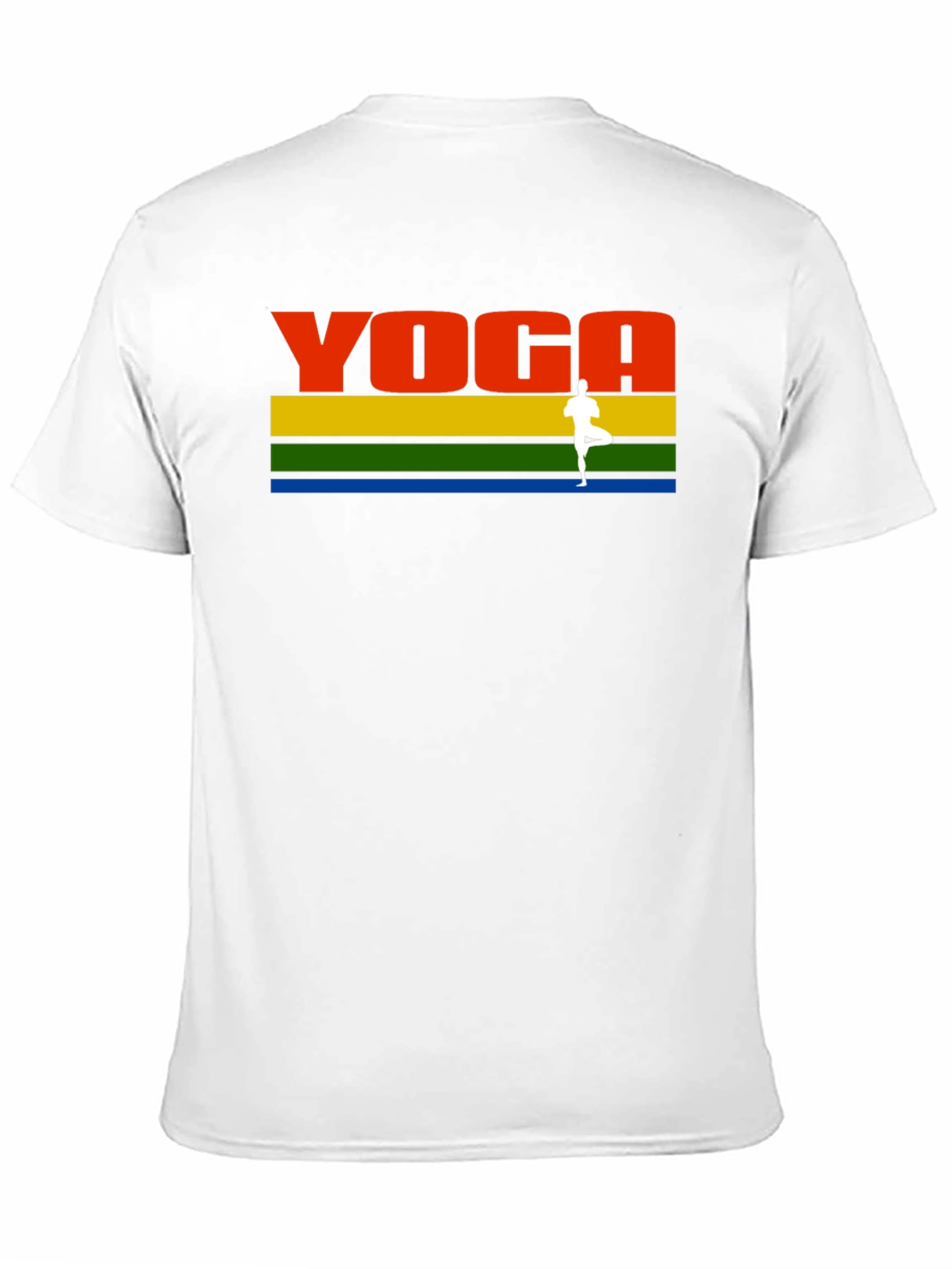 Yoga Retro Rainbow Stripe T-Shirt