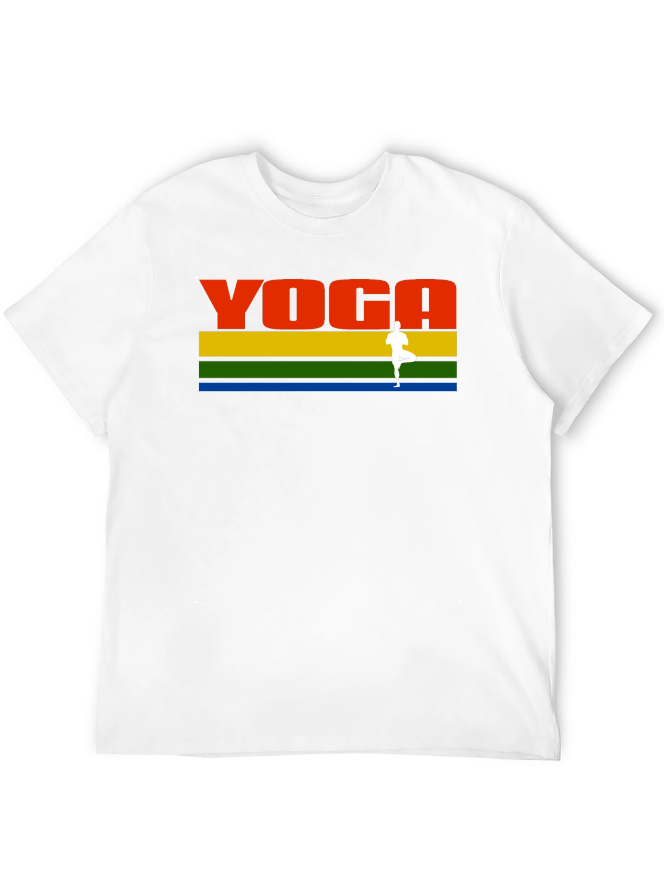 Yoga Retro Rainbow Stripe T-Shirt