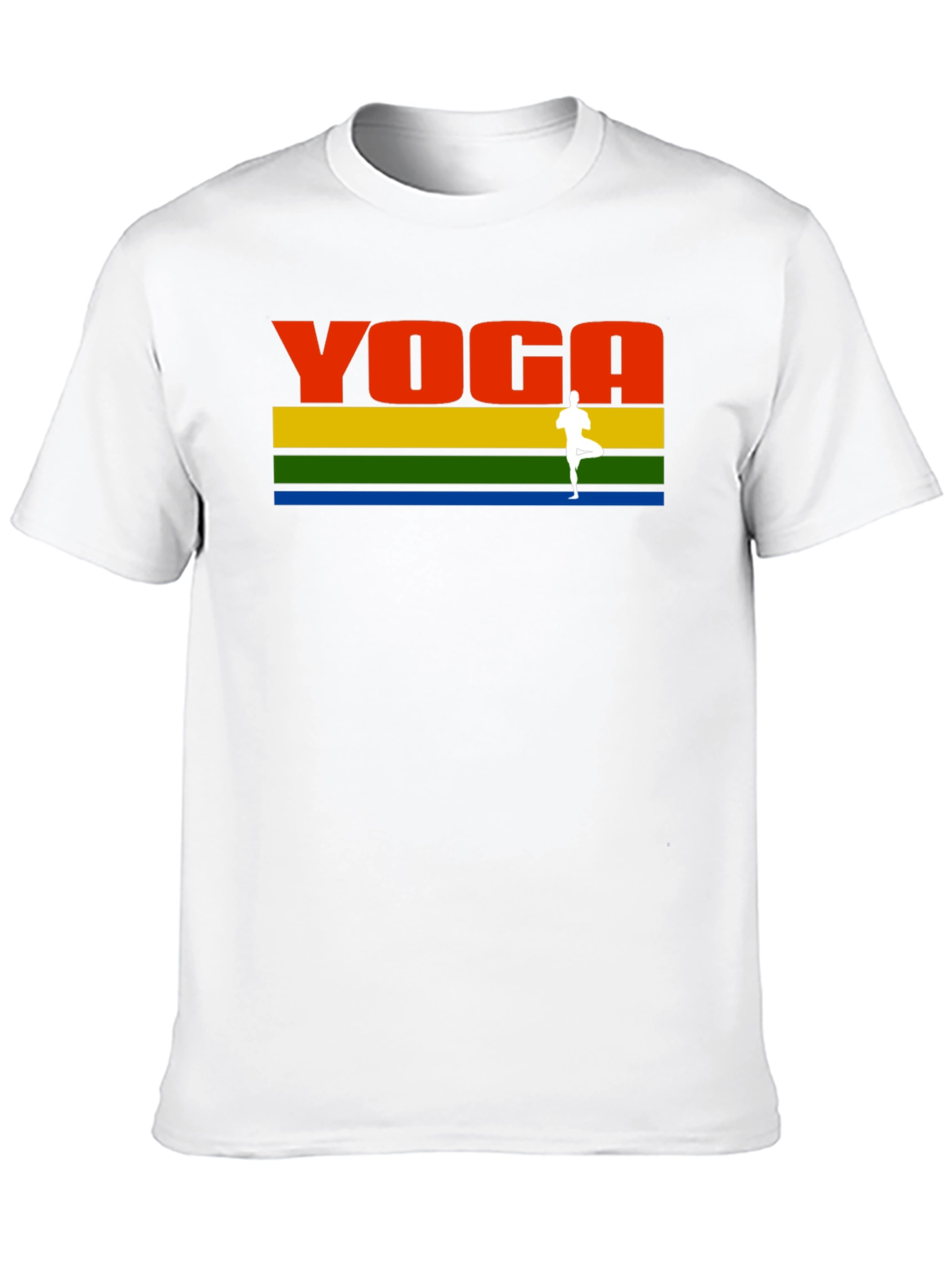 Yoga Retro Rainbow Stripe T-Shirt