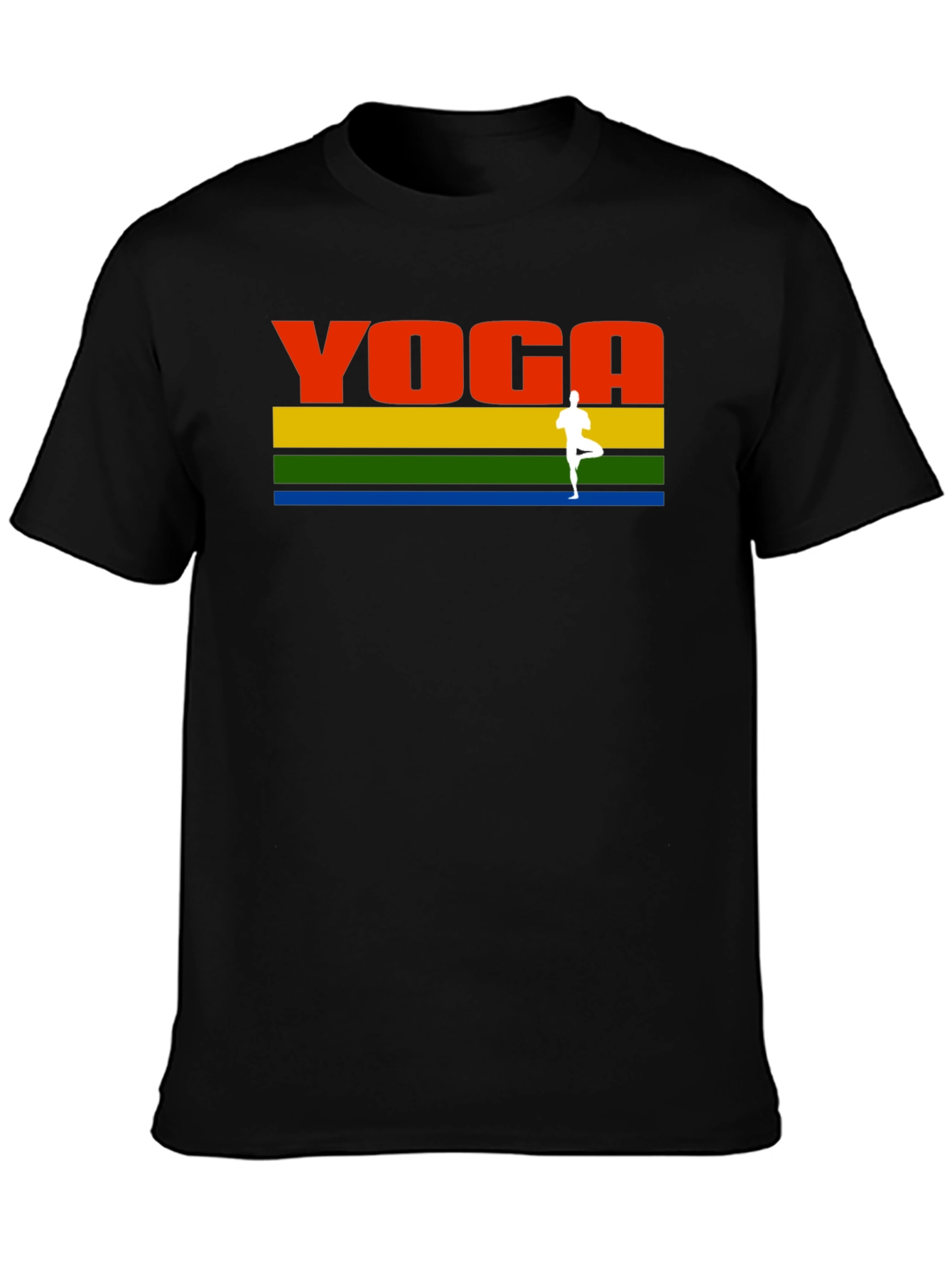 Yoga Retro Rainbow Stripe T-Shirt