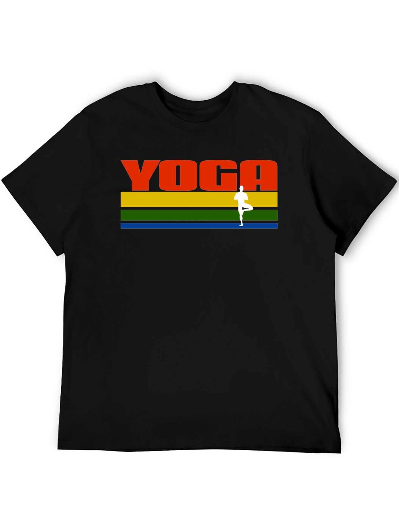 Yoga Retro Rainbow Stripe T-Shirt