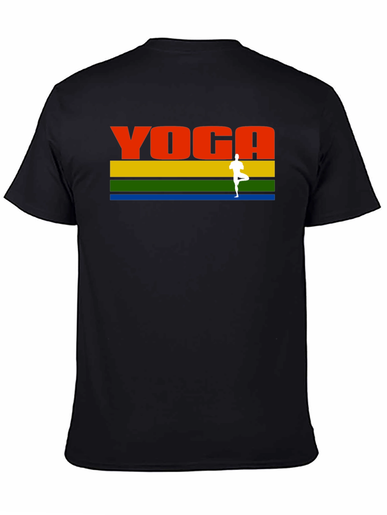 Yoga Retro Rainbow Stripe T-Shirt