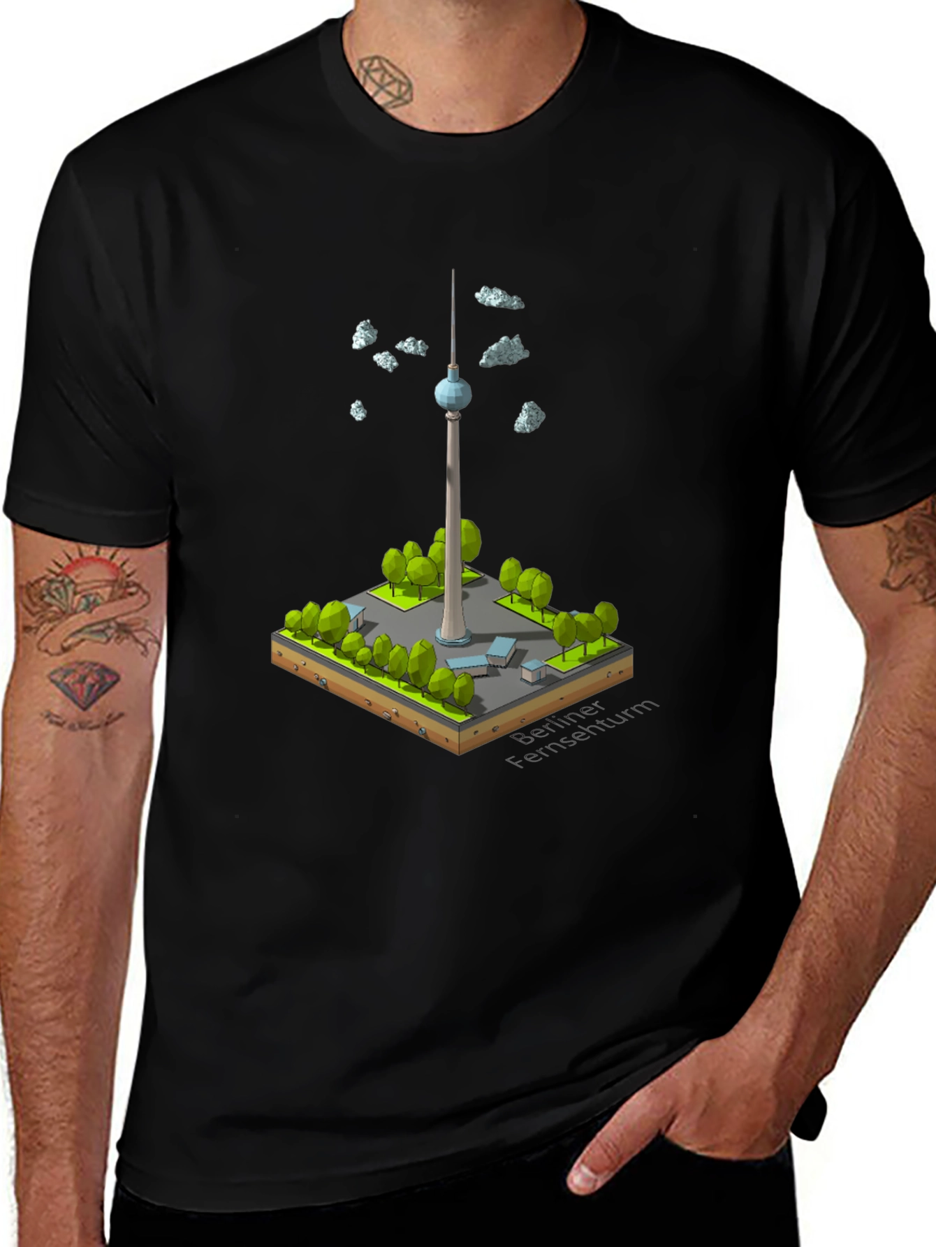 Berlin TV Tower Isometric Art T-Shirt