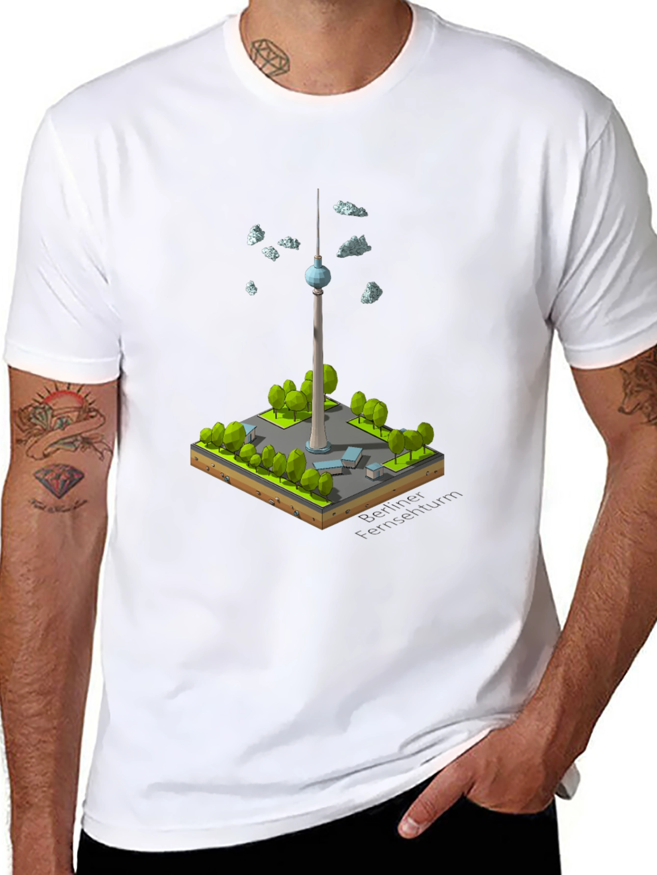 Berlin TV Tower Isometric Art T-Shirt