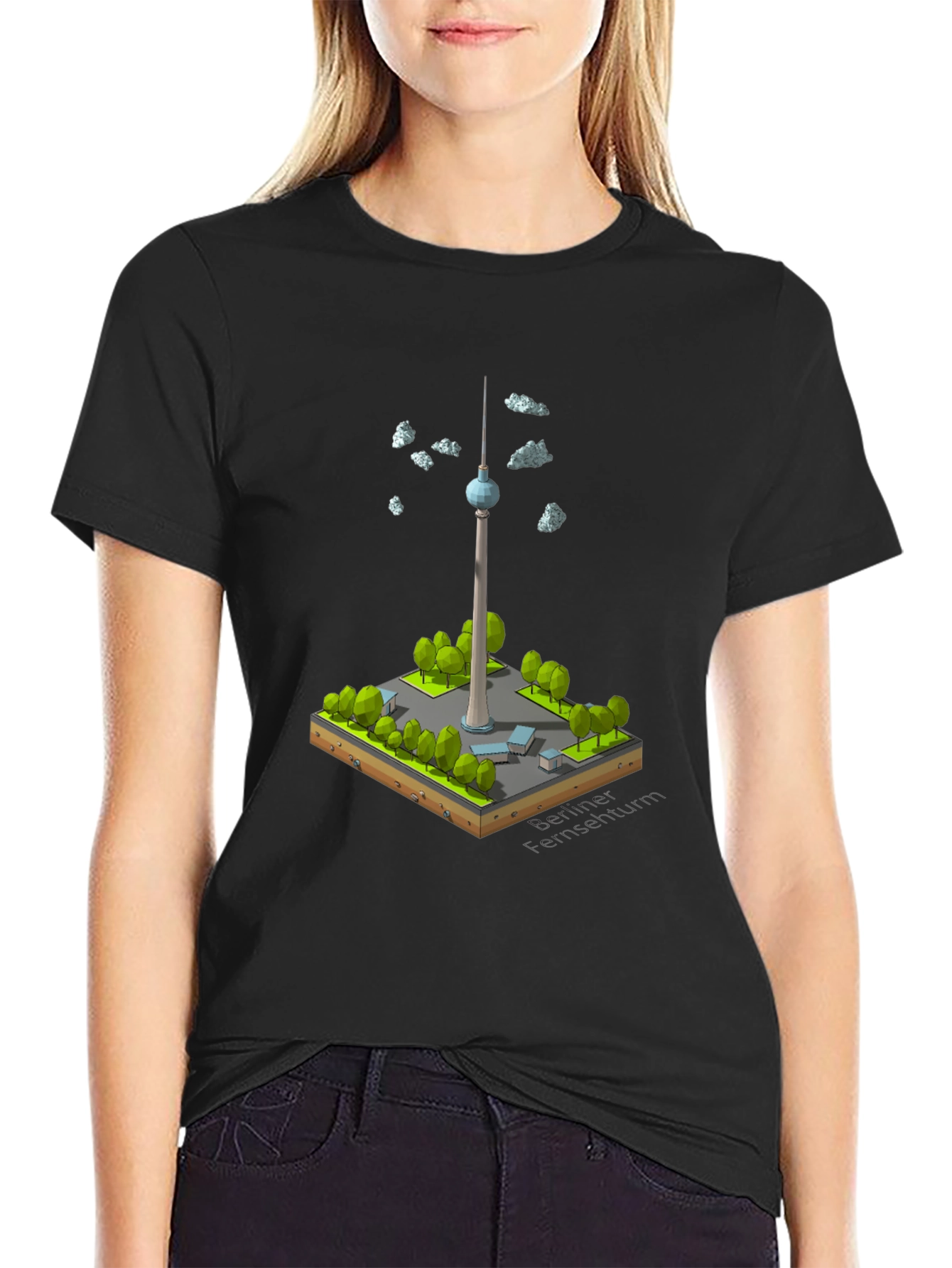 Berlin TV Tower Isometric Art T-Shirt