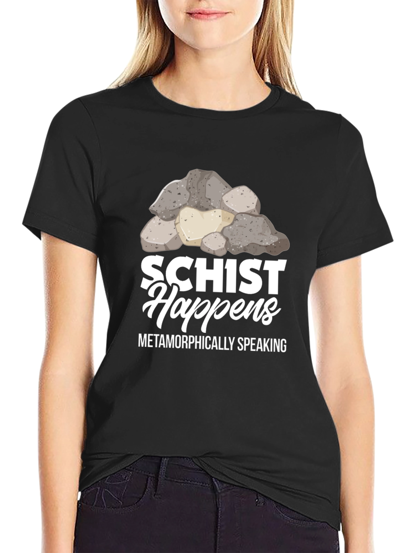 Schist Happens Graphic Tee - Geology Pun Shirt