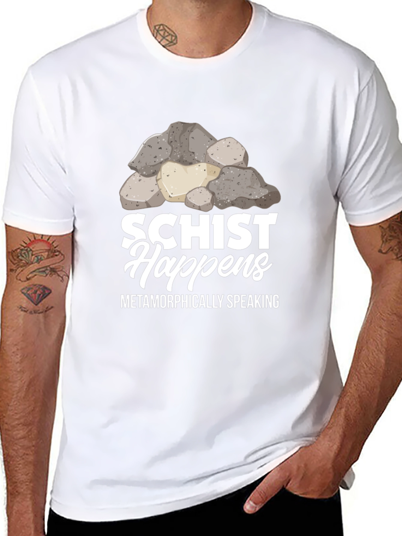 Schist Happens Graphic Tee - Geology Pun Shirt