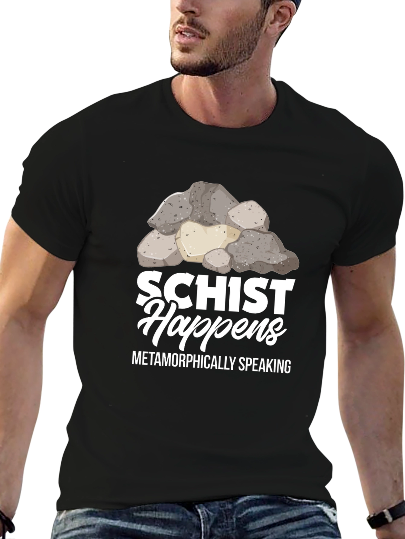 Schist Happens Graphic Tee - Geology Pun Shirt