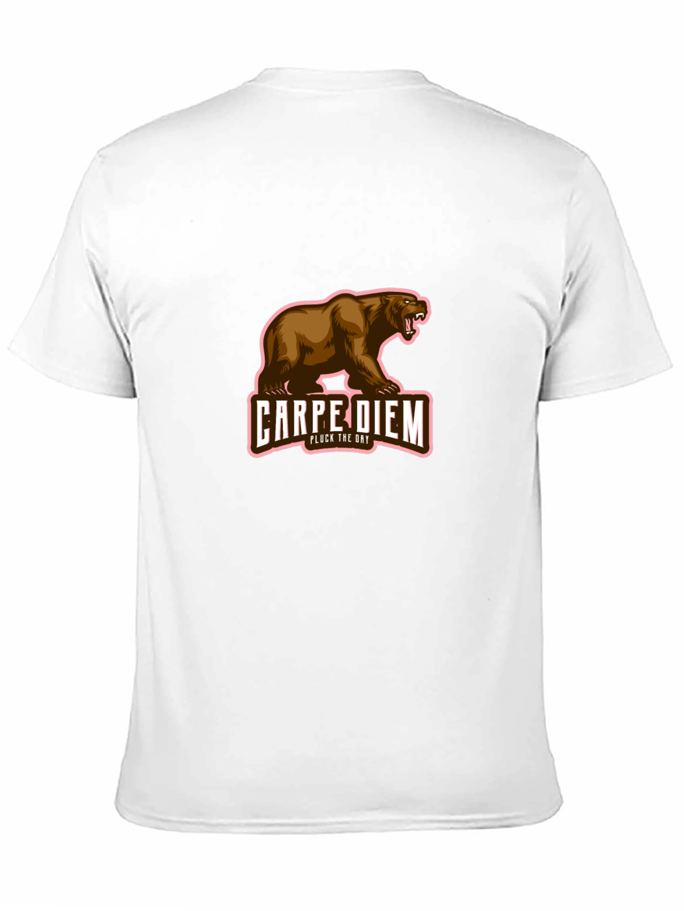 Carpe Diem Bear Graphic Black T-Shirt