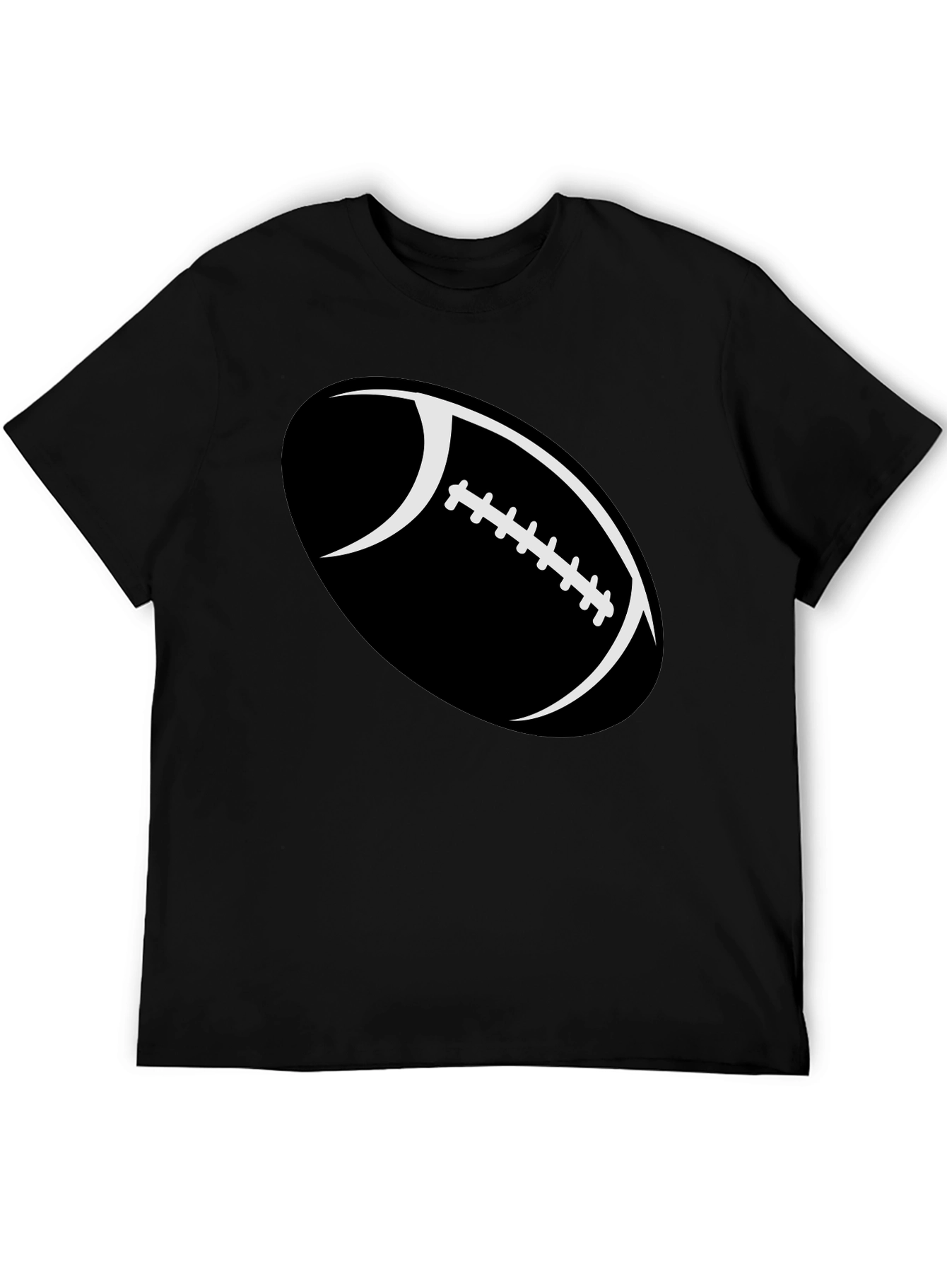 Football Graphic Black T-Shirt