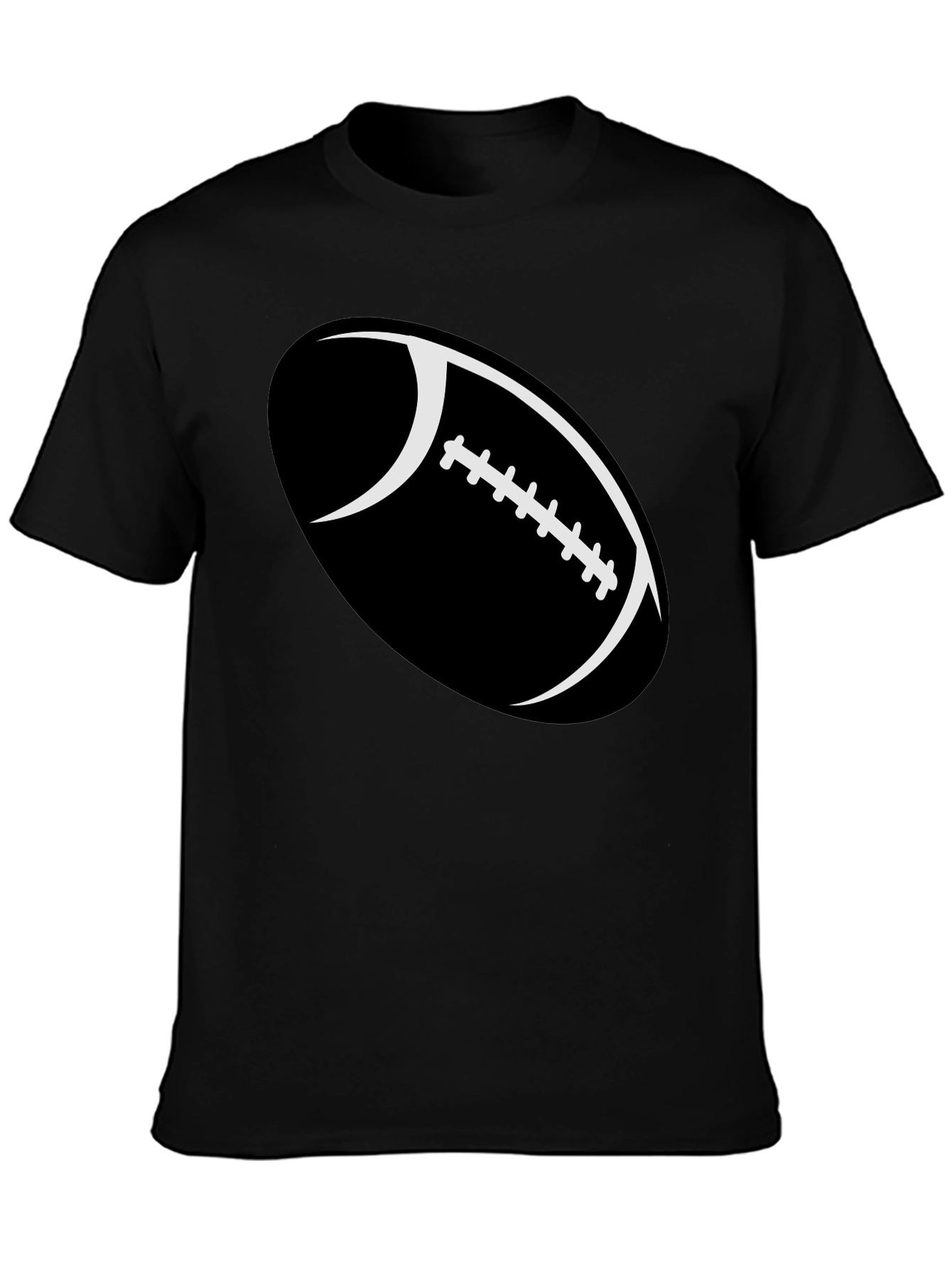 Football Graphic Black T-Shirt