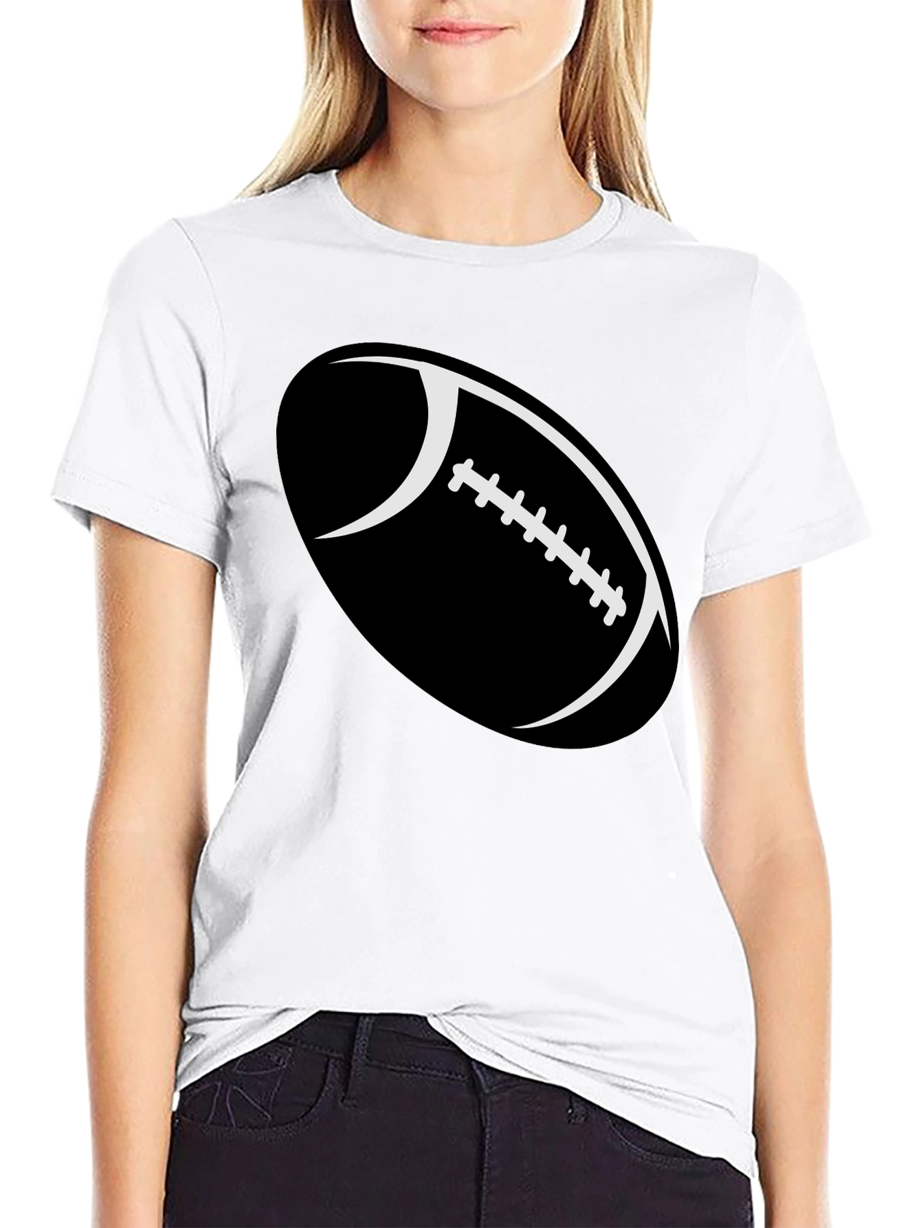 Football Graphic Black T-Shirt