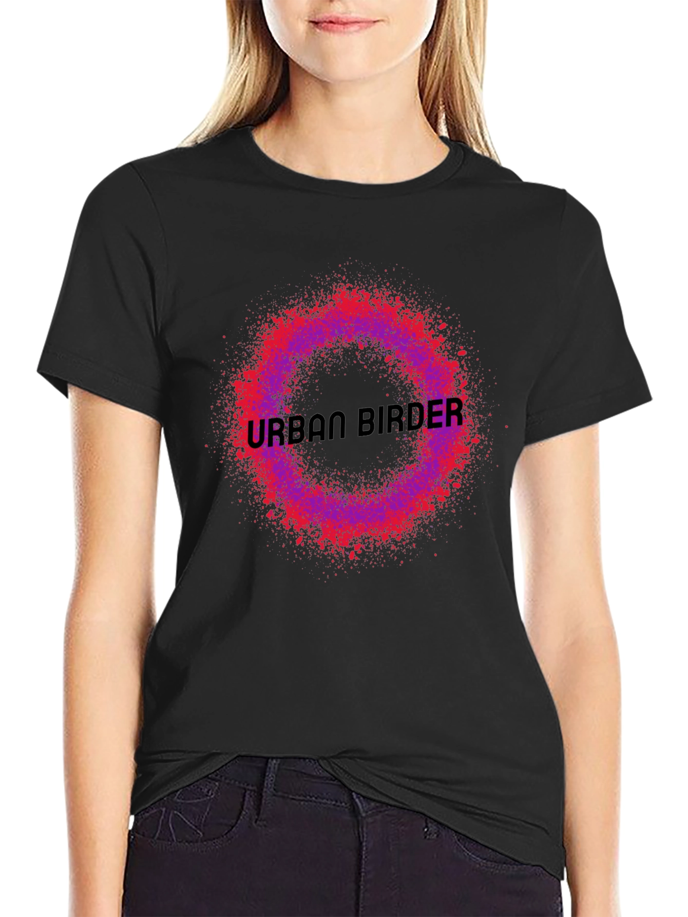 Urban Birder Graphic T-Shirt - Unique Spray Design