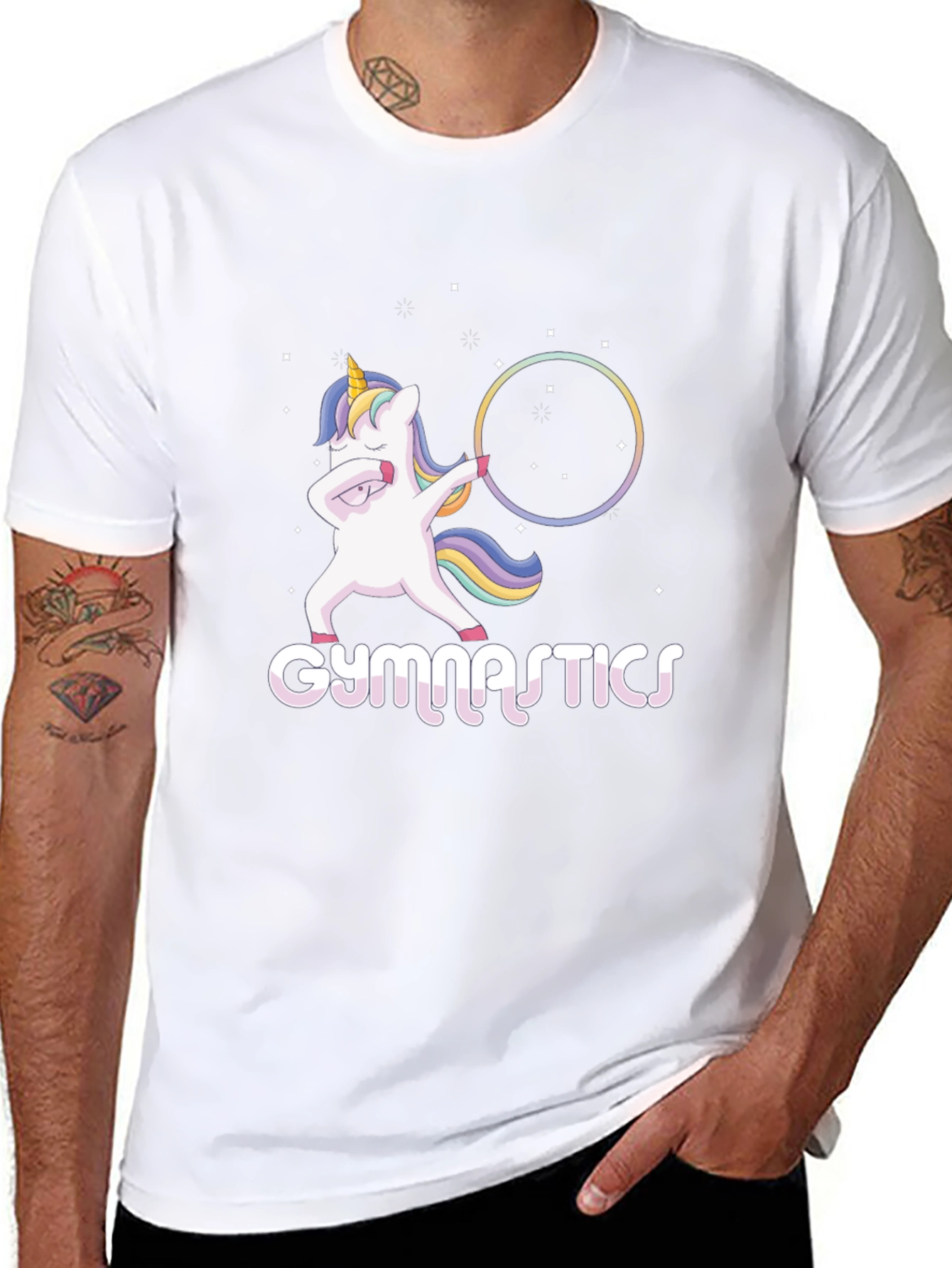 Unicorn Gymnastics Black T-Shirt