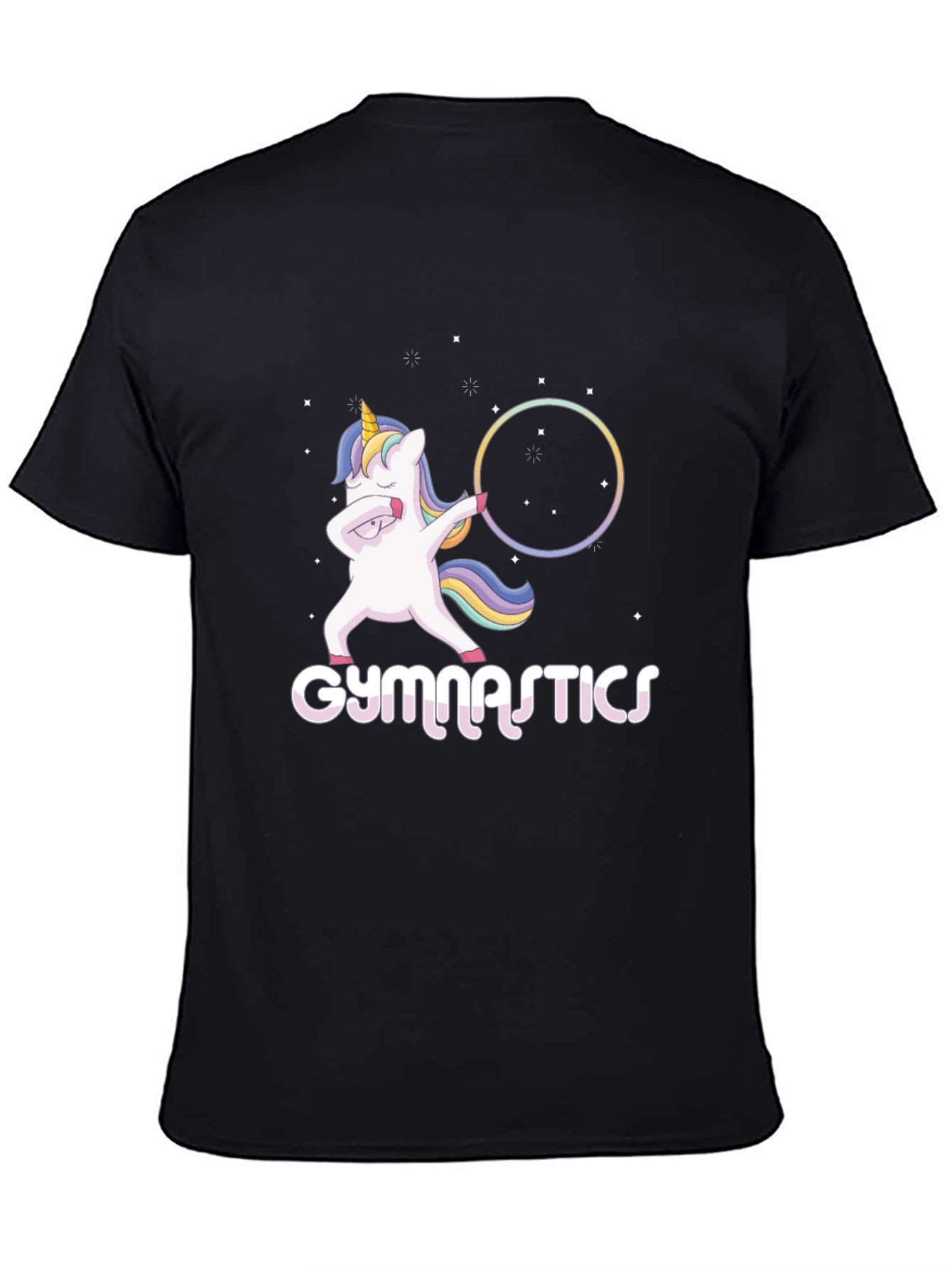Unicorn Gymnastics Black T-Shirt